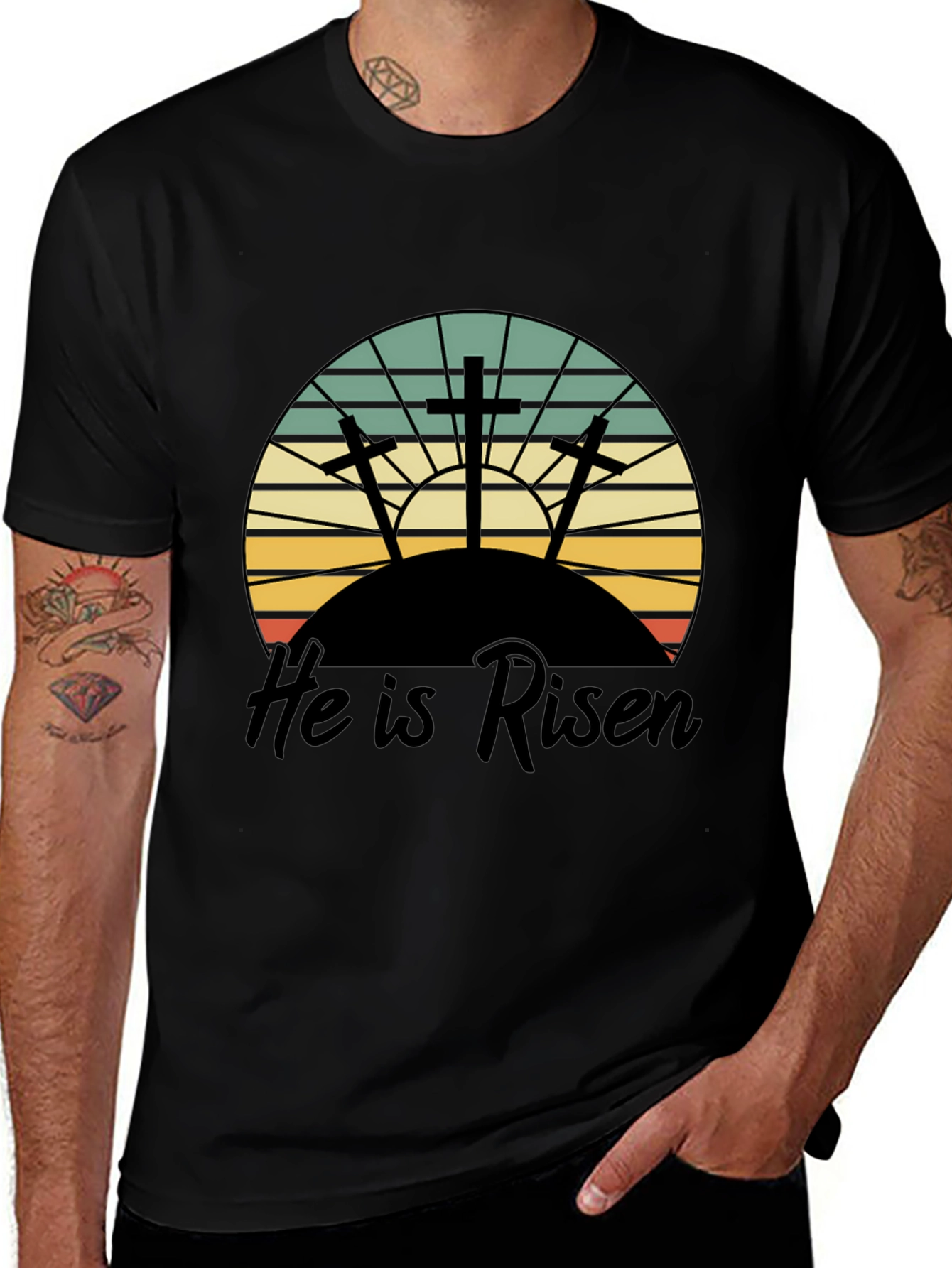Variant 27 of He Is Risen Graphic Tee
