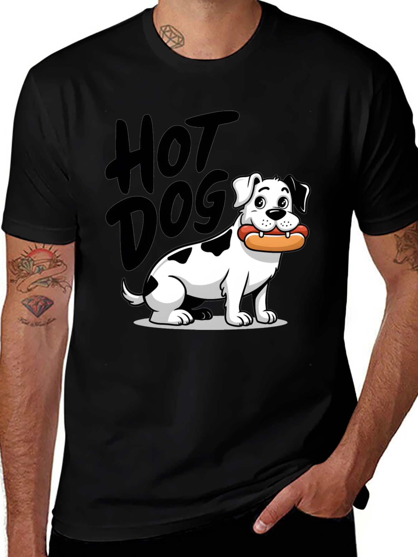 Variant 28 of Hot Dog Cartoon T-Shirt