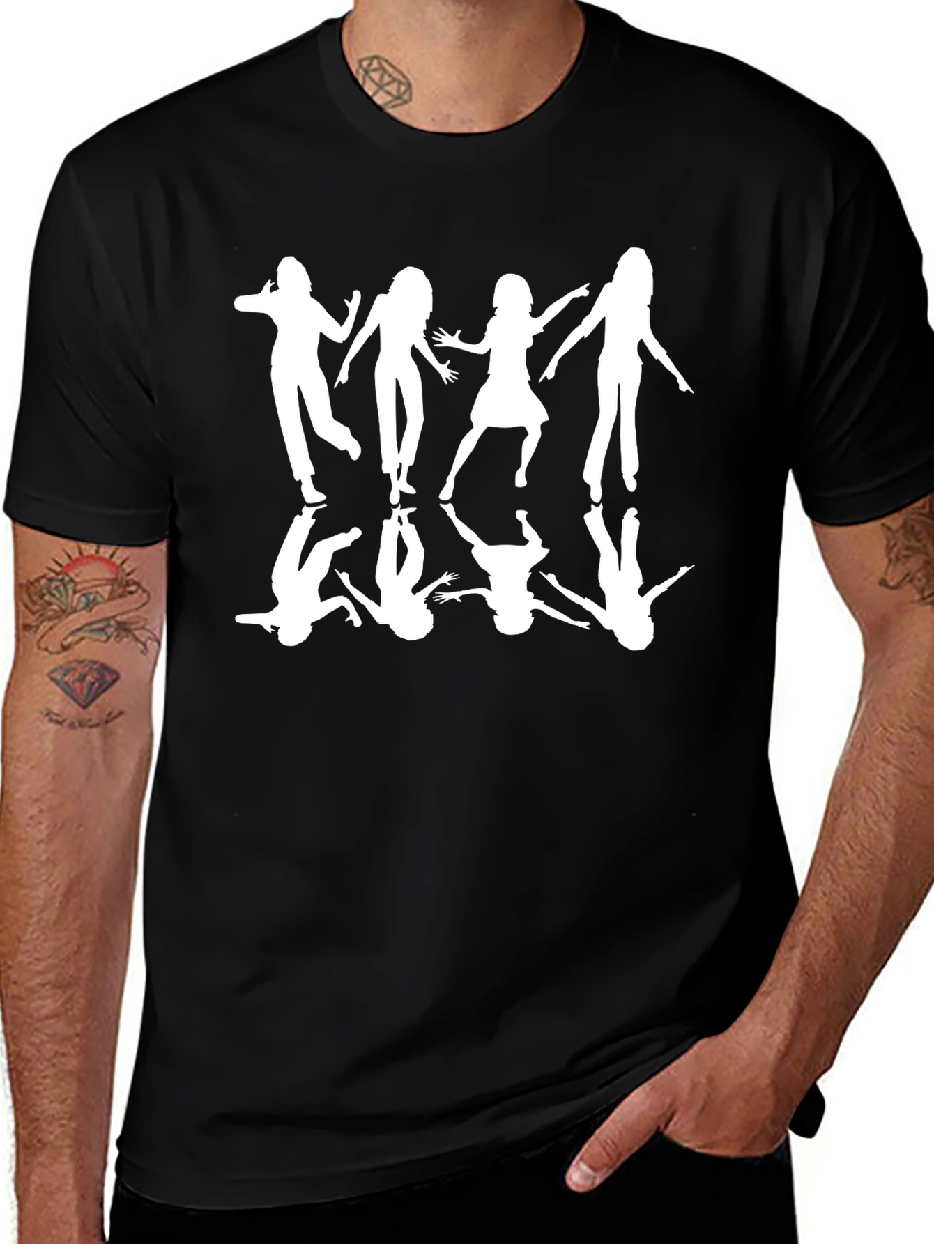 Variant 16 of Dancing Women's Silhouette Graphic Tee