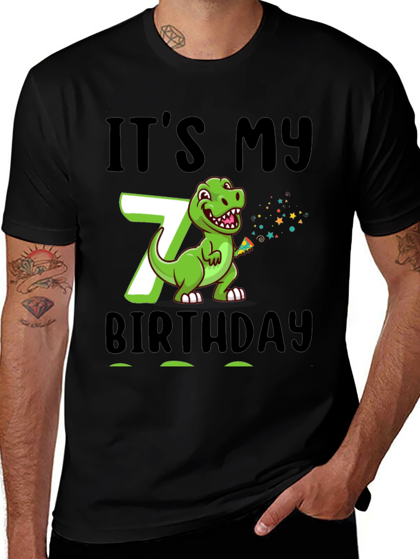 It's My 7th Birthday Dinosaur T-Shirt