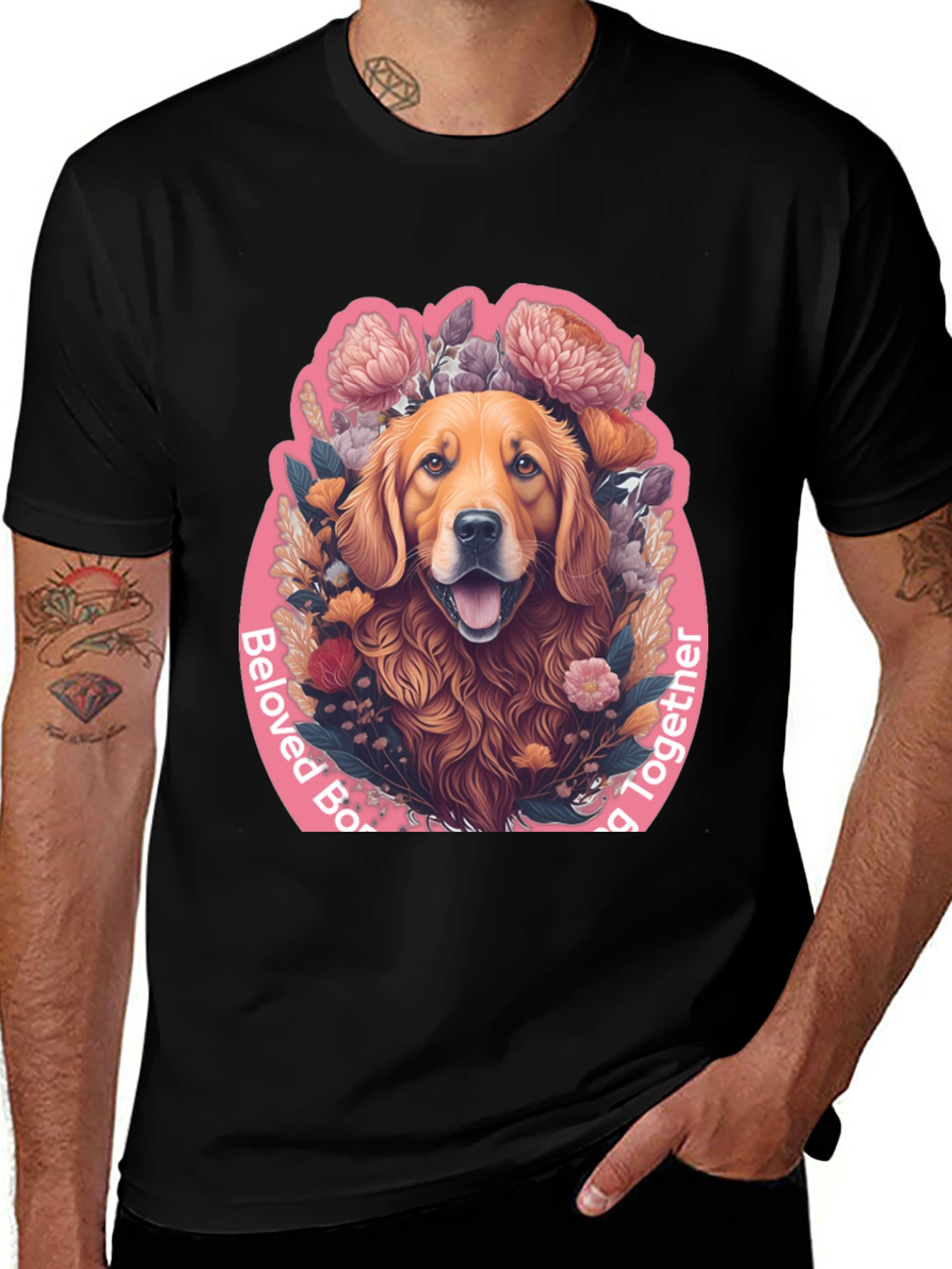 Black Beloved Dog Graphic Tee - Black Cotton Comfort main image