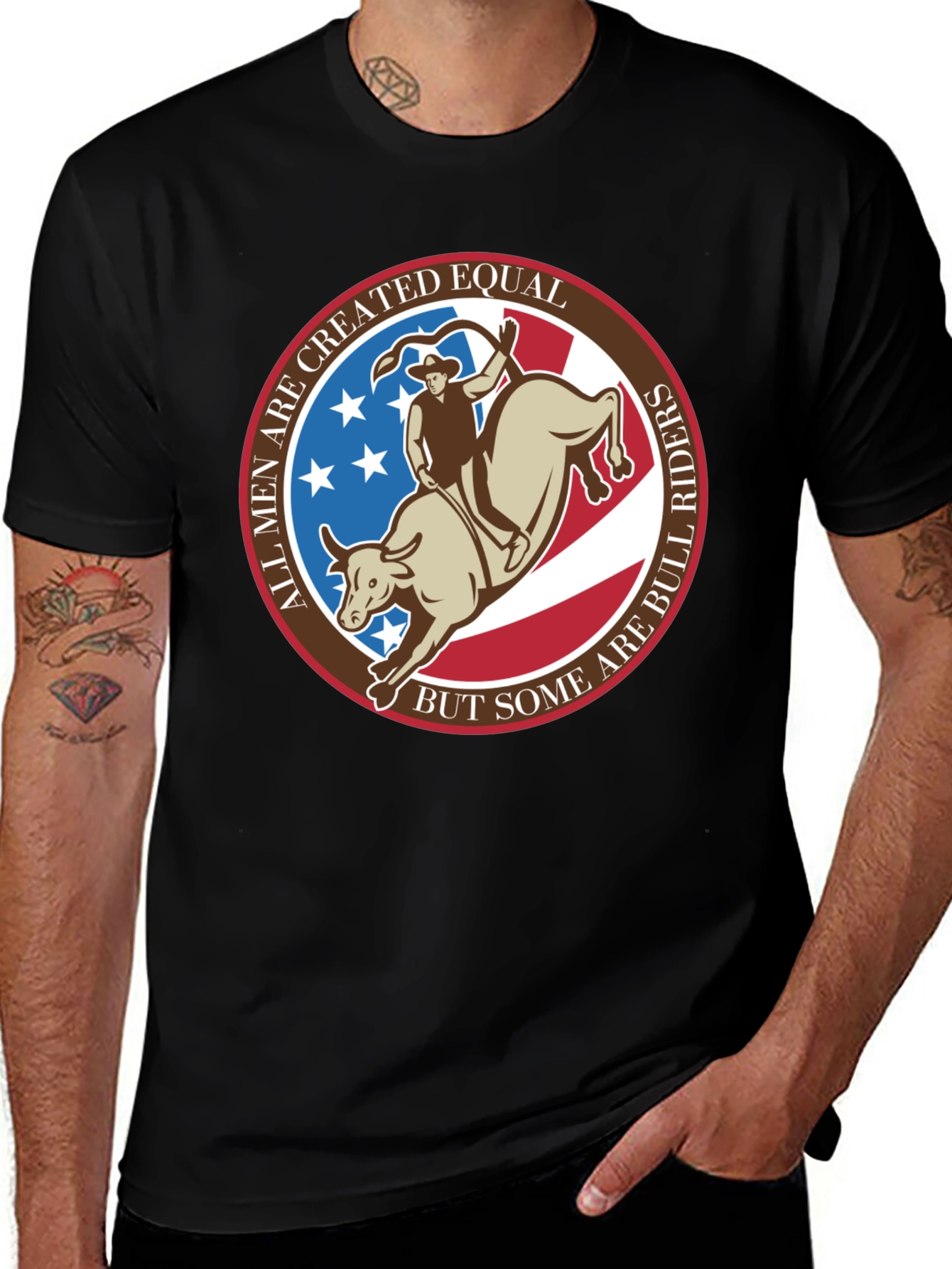 All Men Are Created Equal Bull Riders T-Shirt