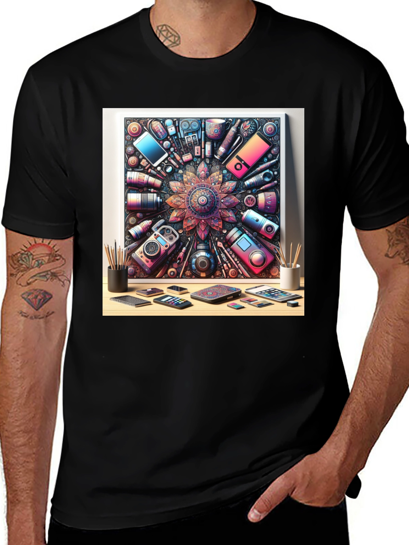 Variant 12 of Camera Gear Mandala Graphic Tee