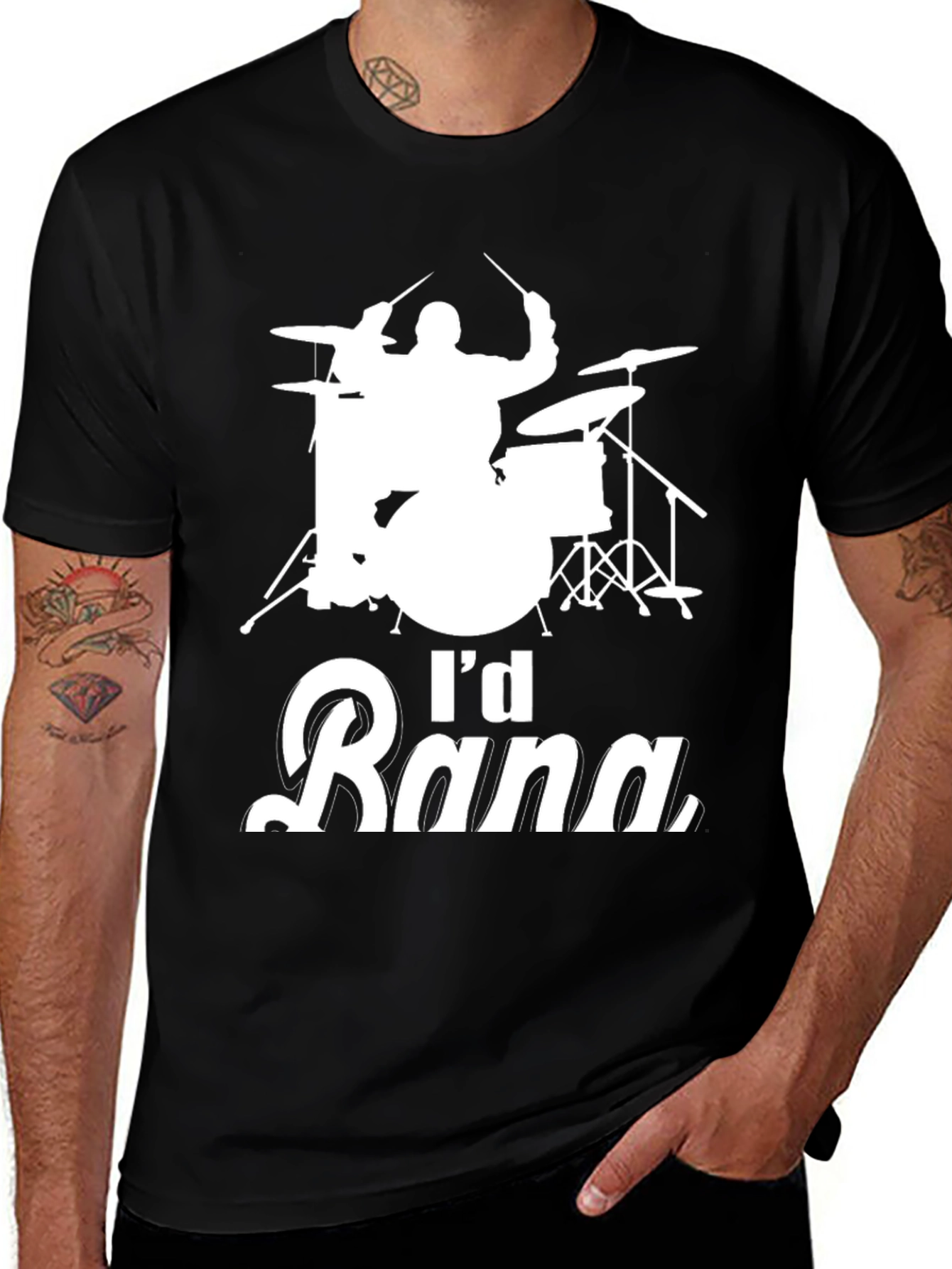 Drummer T-Shirt - I'd Bang!