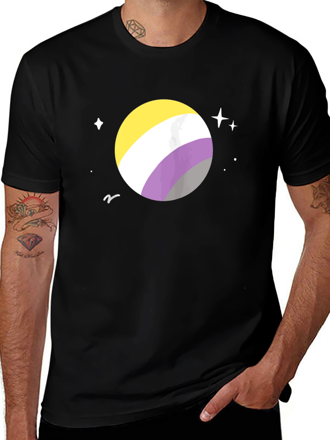 Variant 6 of Nonbinary Pride Space T-Shirt - Unisex Graphic Tee