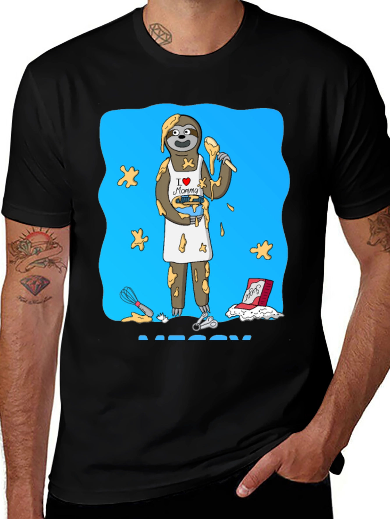Variant 22 of I Love Mommy Sloth Baker T-Shirt