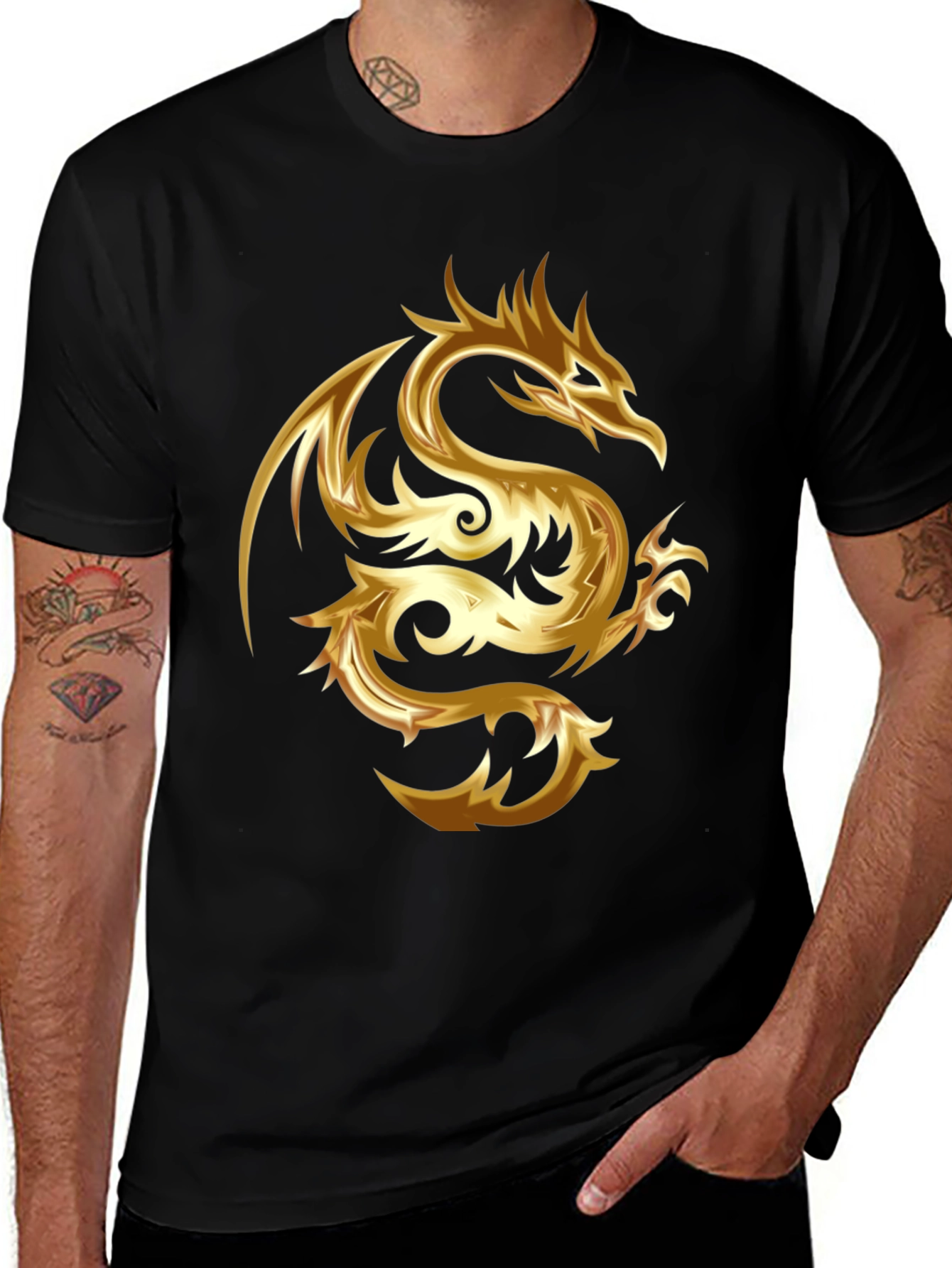 Variant 22 of Golden Dragon Graphic T-Shirt - Bold & Stylish