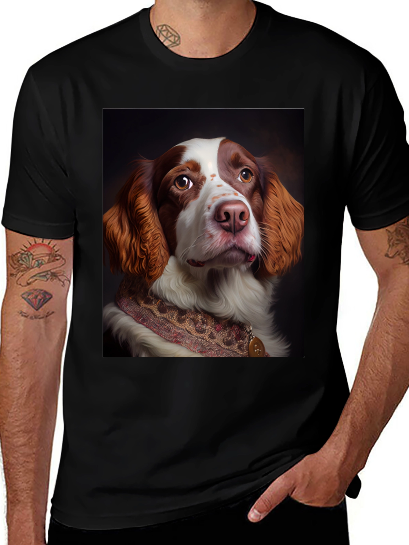 Variant 18 of Dog Portrait T-Shirt - Elegant Canine Design