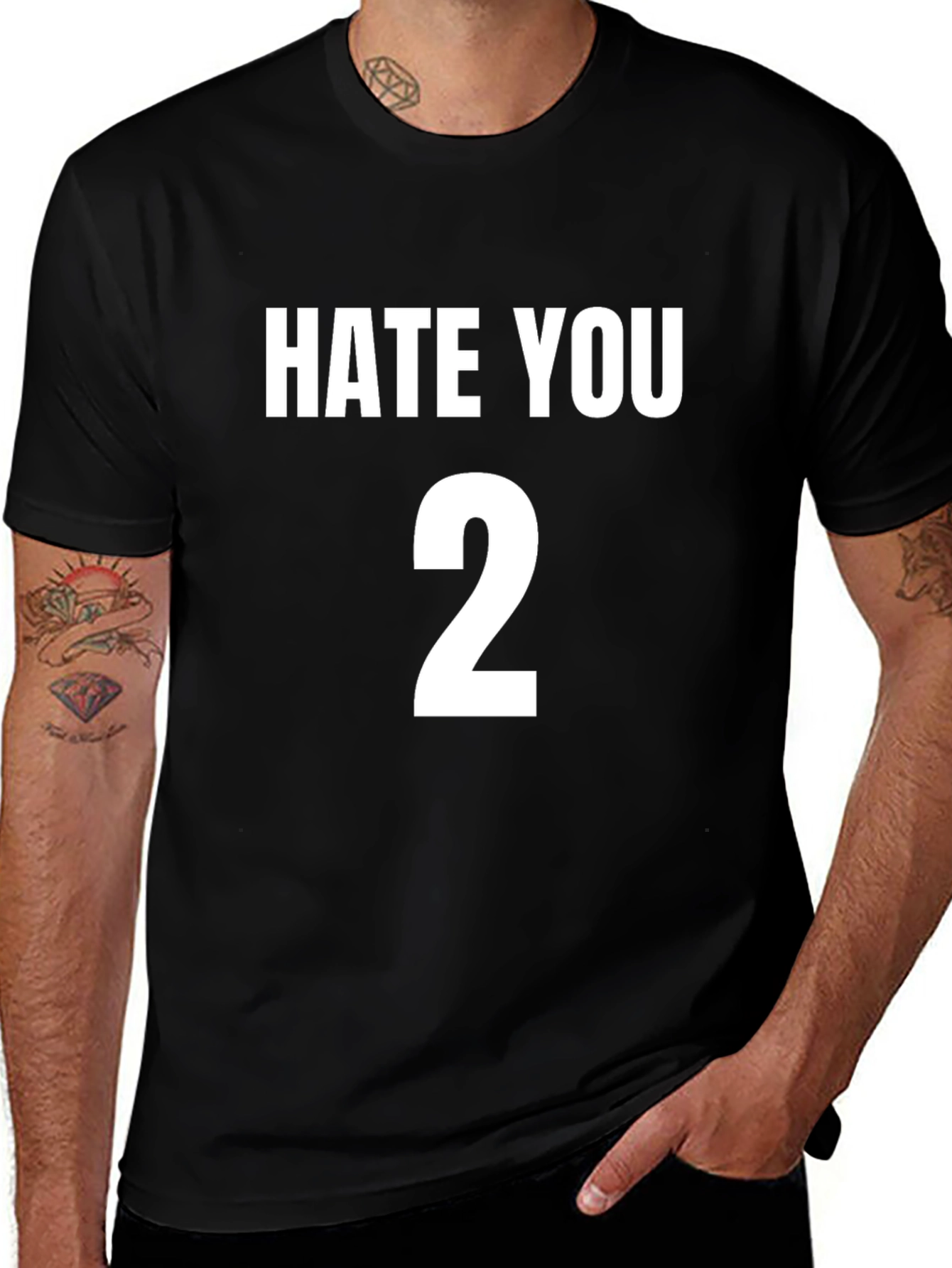 Variant 25 of Hate You 2 T-Shirt - Funny Graphic Tee