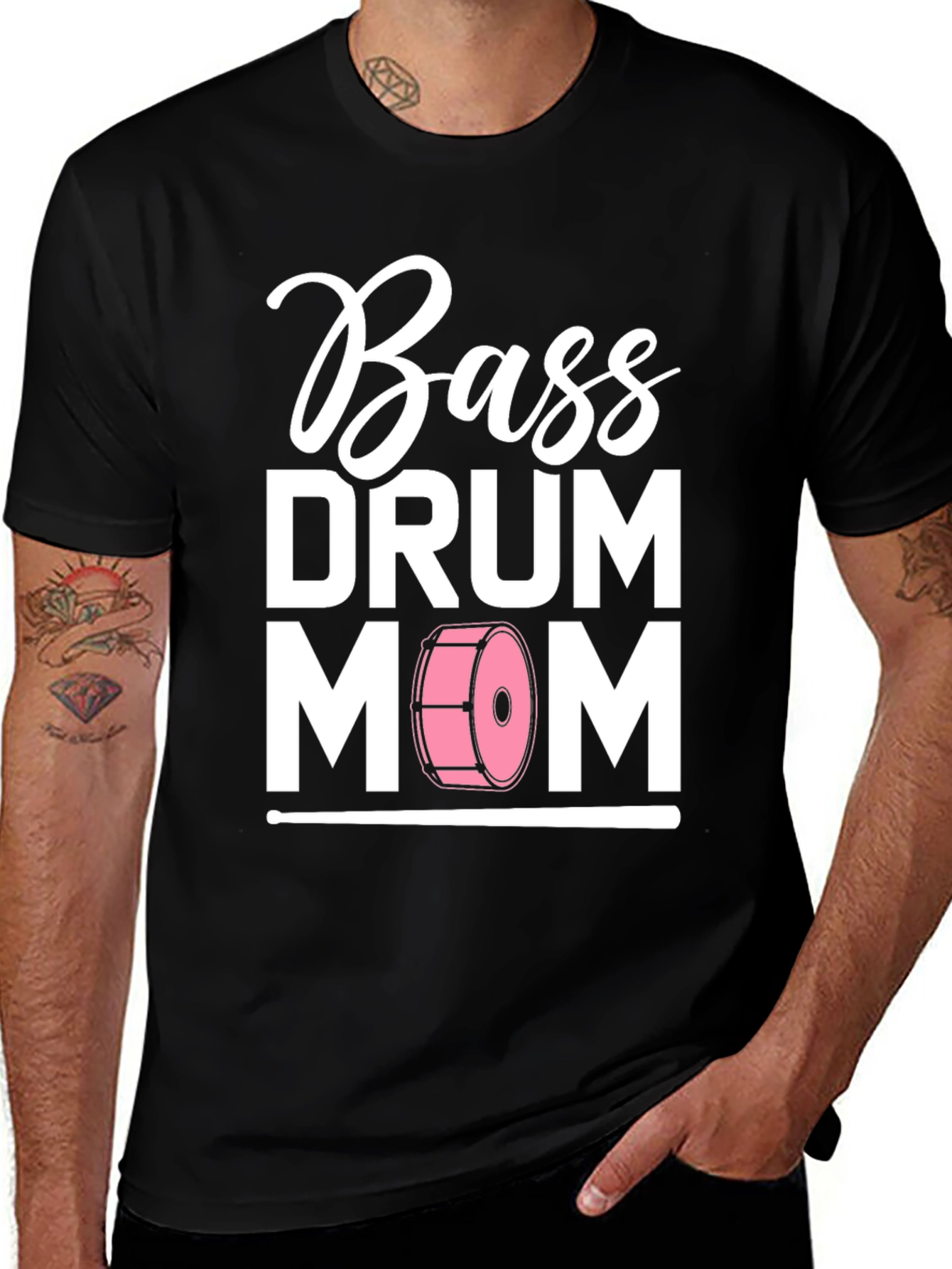 Variant 26 of Bass Drum Mom T-Shirt - Music Lover Tee