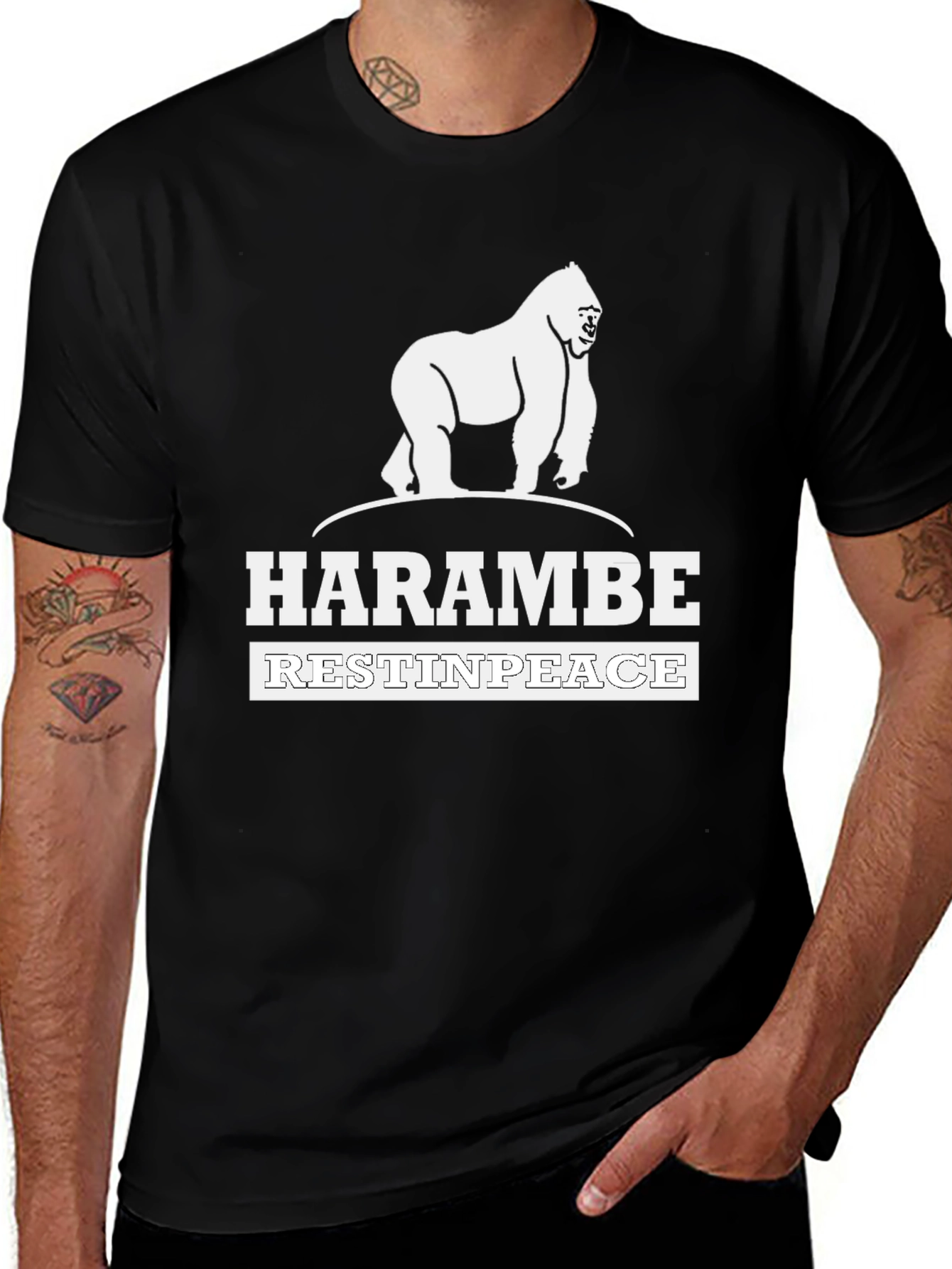 Harambe Rest In Peace Graphic Tee
