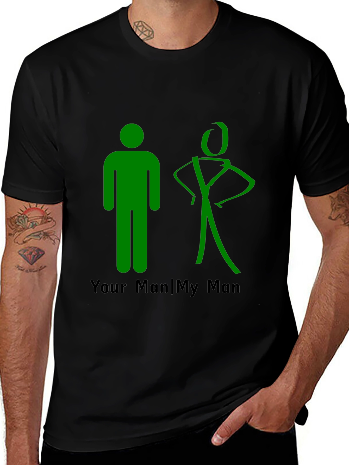 Black Your Man My Man Graphic Tee - Humorous T-Shirt main image