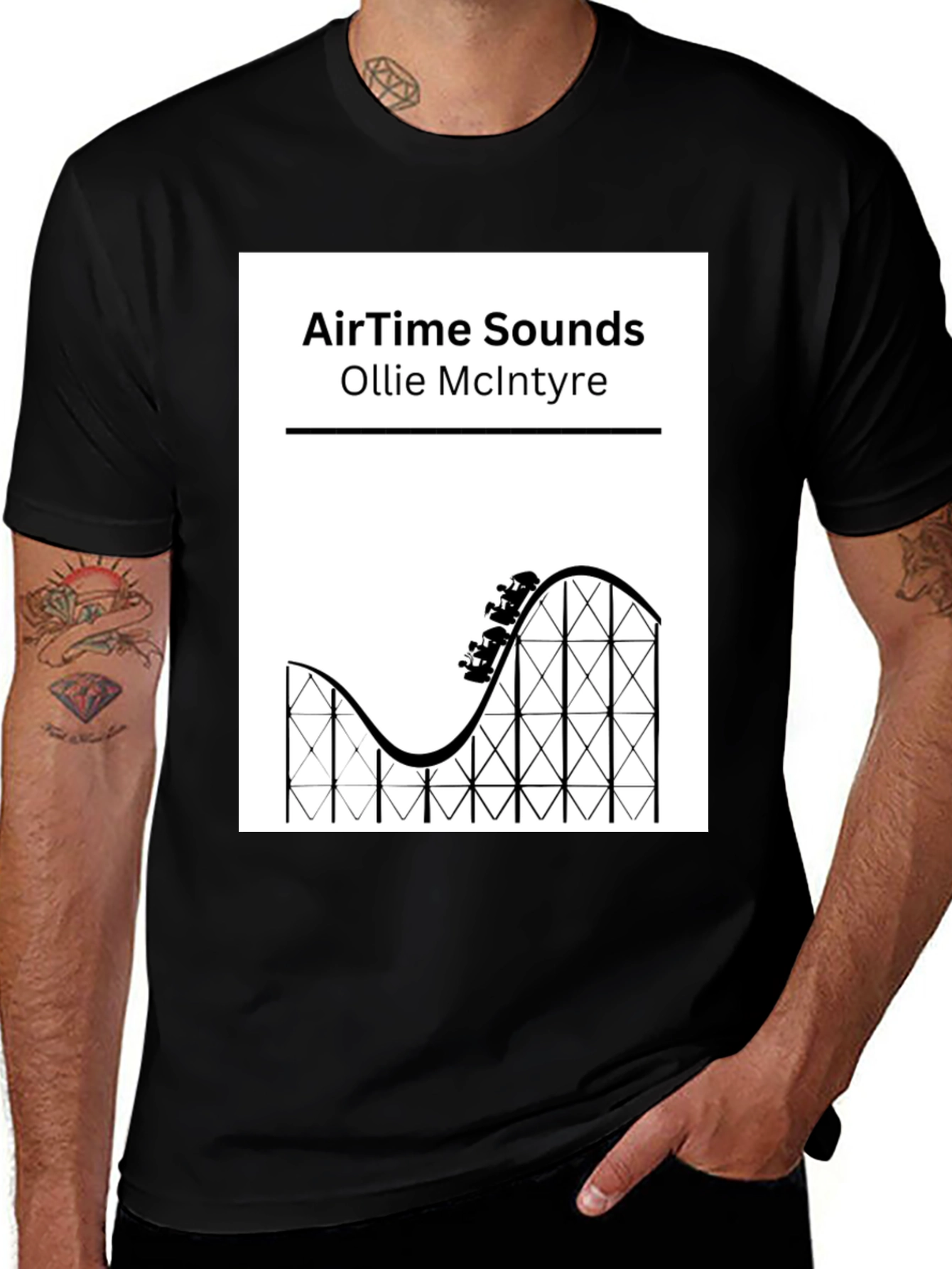 Variant 30 of AirTime Sounds T-Shirt: Ollie McIntyre Rollercoaster Tee