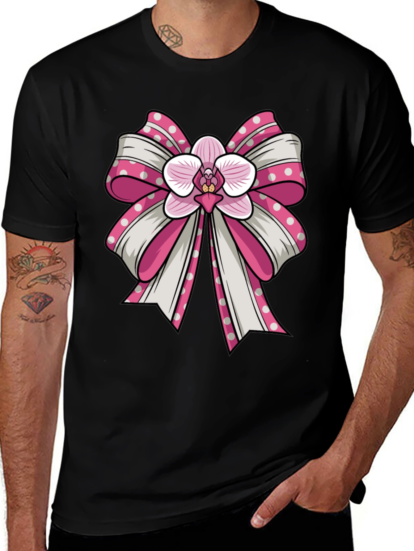 Variant 4 of Orchid Bow Graphic Tee - Stylish Unisex T-Shirt