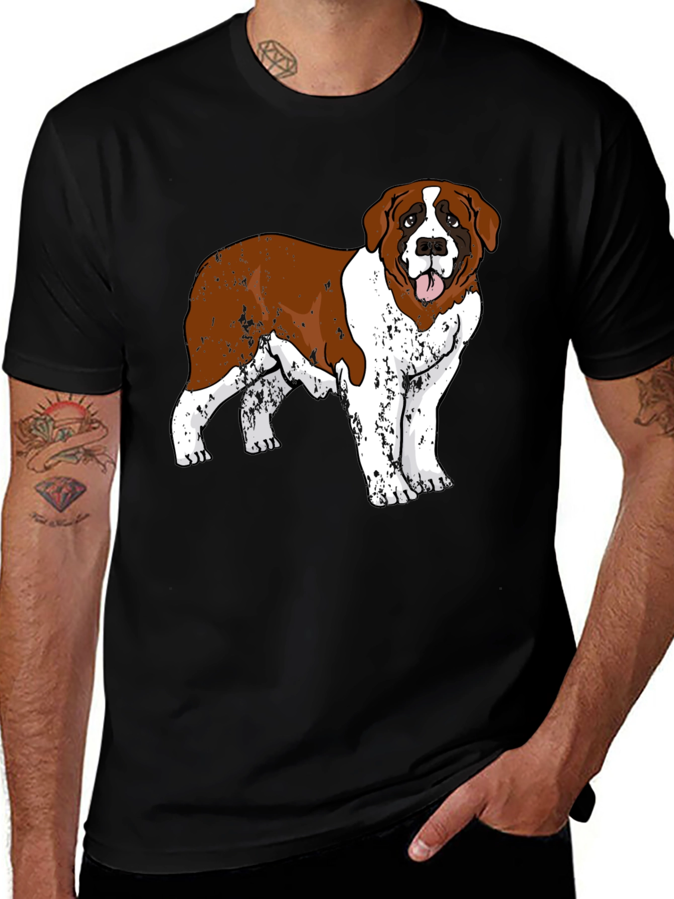 Saint Bernard Dog Graphic Tee