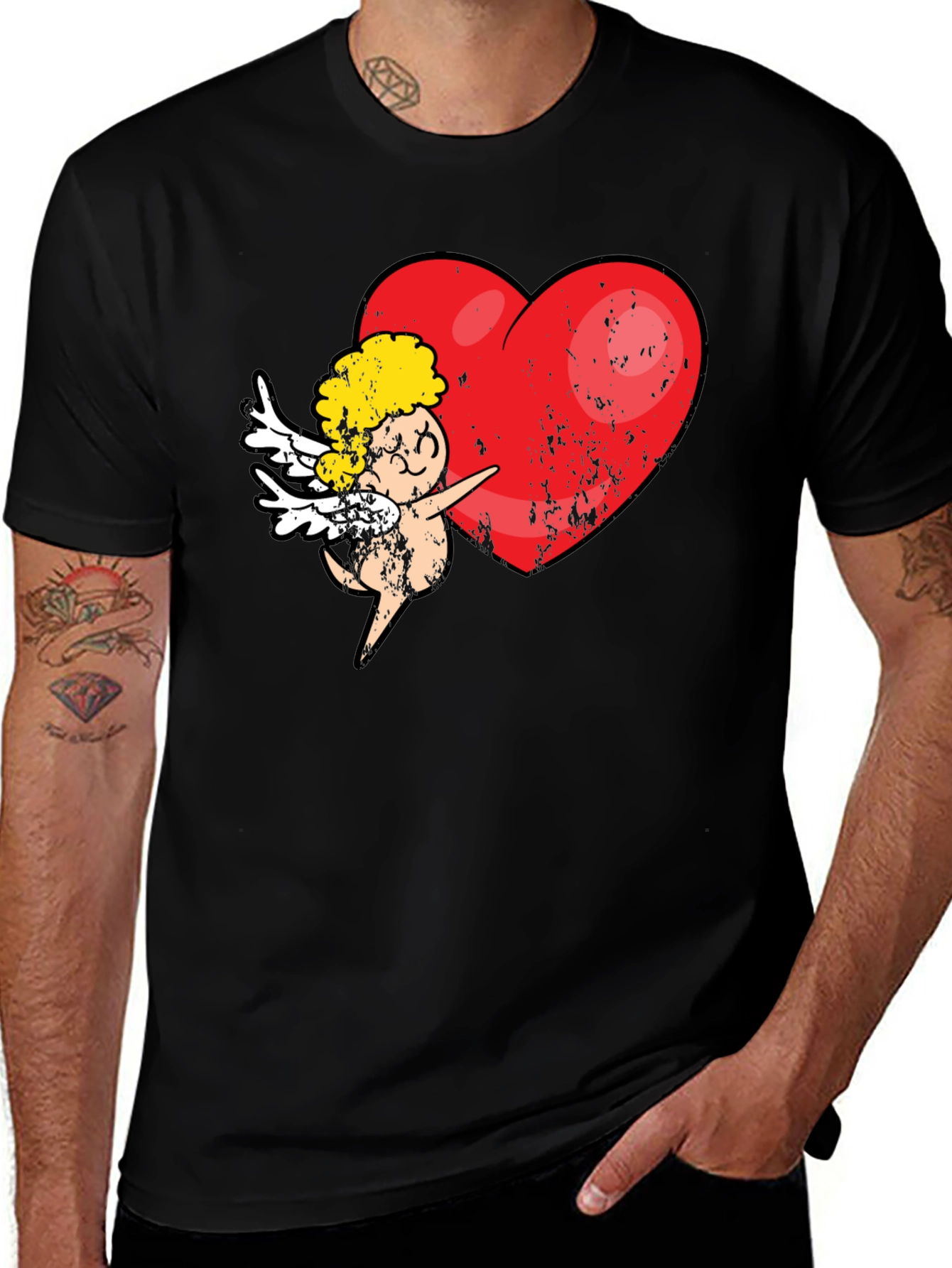 Variant 14 of Cupid & Heart Graphic Tee - Valentine's Day Shirt