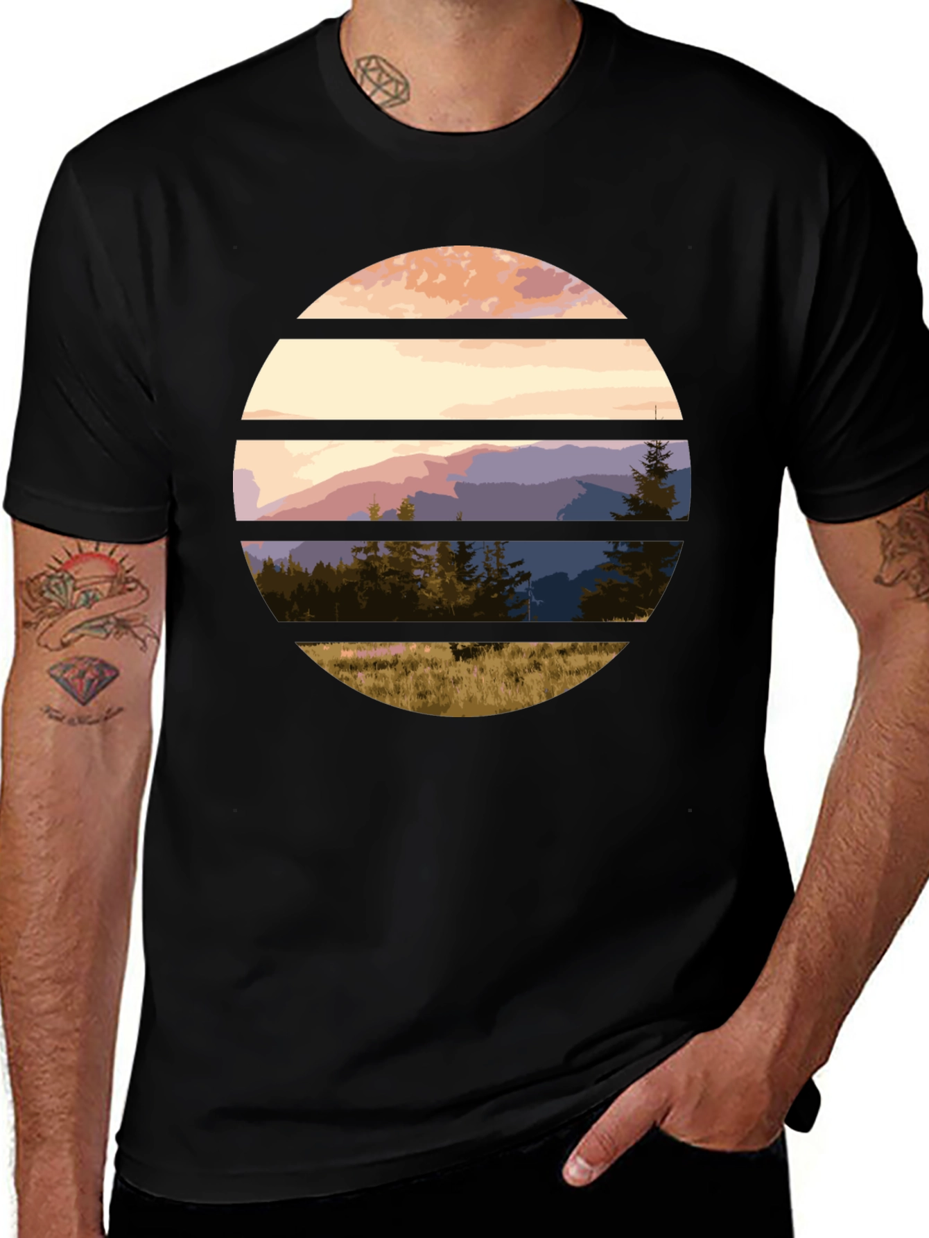 Variant 23 of Scenic Mountain Sunset Graphic Tee