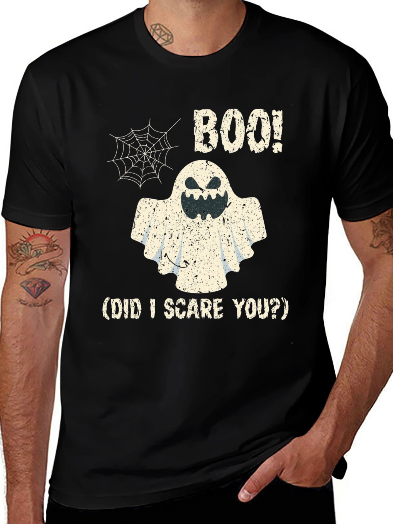Variant 2 of Boo! Halloween Ghost Graphic T-Shirt