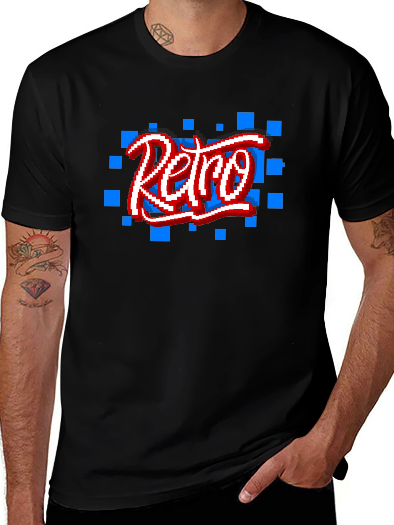 Variant 20 of Retro Pixel Art Black T-Shirt