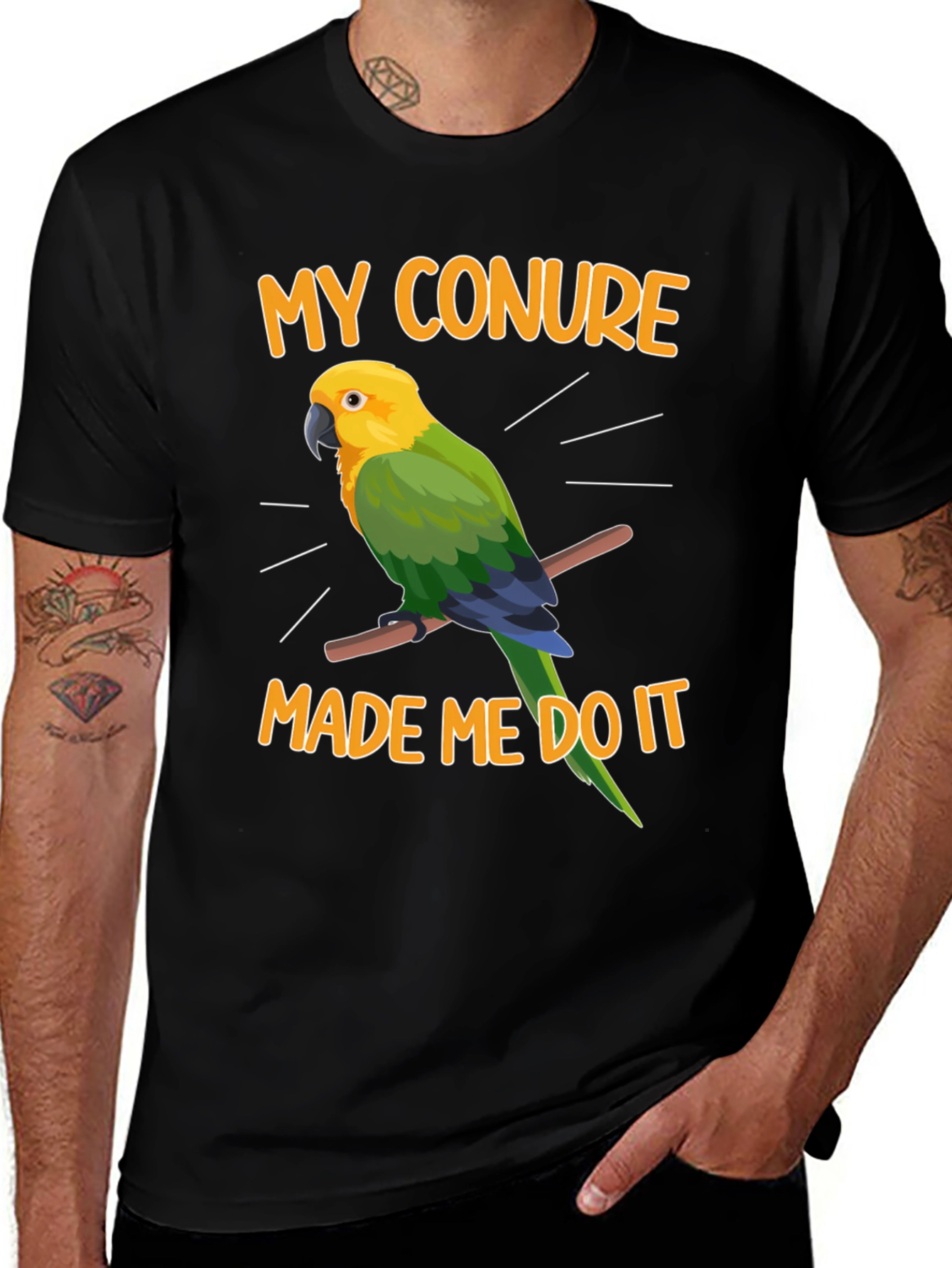Variant 10 of My Conure Made Me Do It T-Shirt Parrot Lover Gift