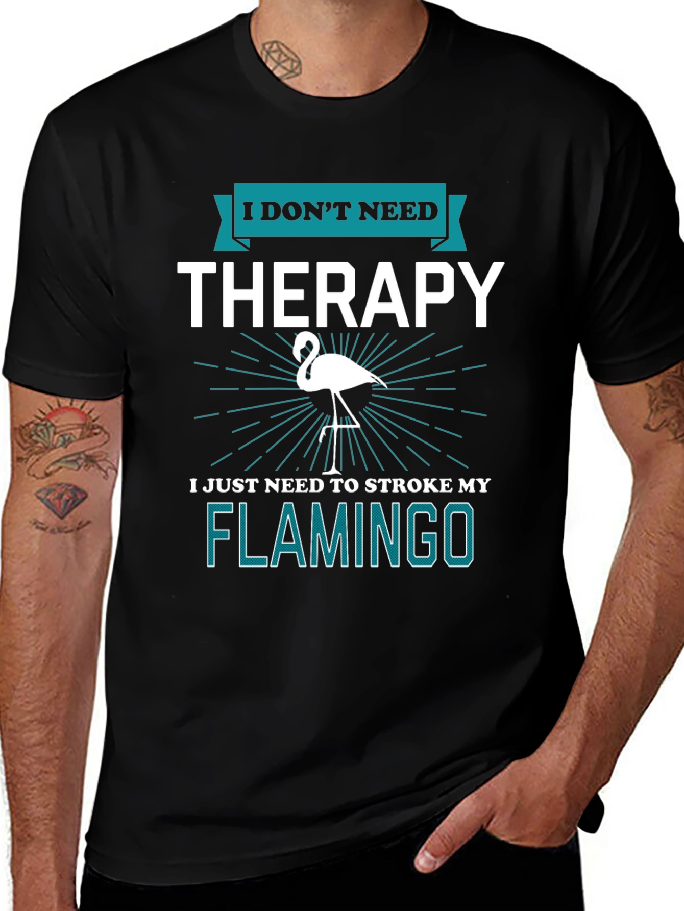 Variant 3 of Funny Flamingo Therapy T-Shirt