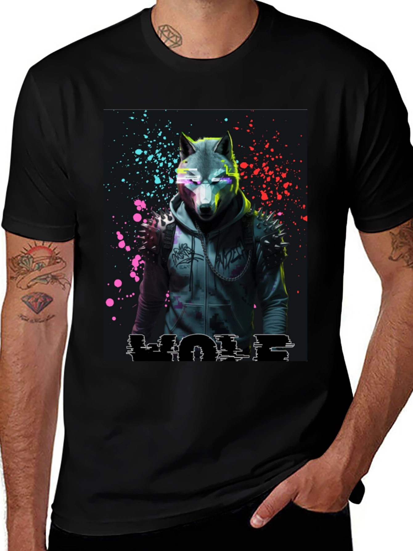 Variant 29 of Wolf Graphic Tee - Urban Style