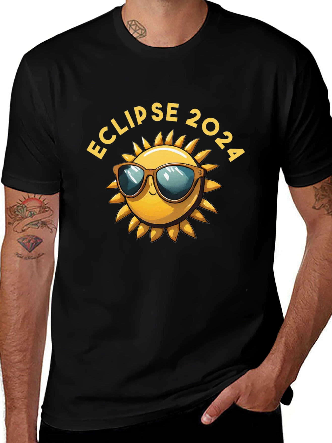 Variant 28 of Eclipse 2024 Sun Graphic Tee
