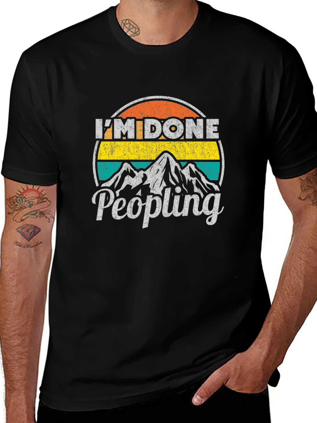 Variant 14 of I'm Done Peopling Graphic T-Shirt