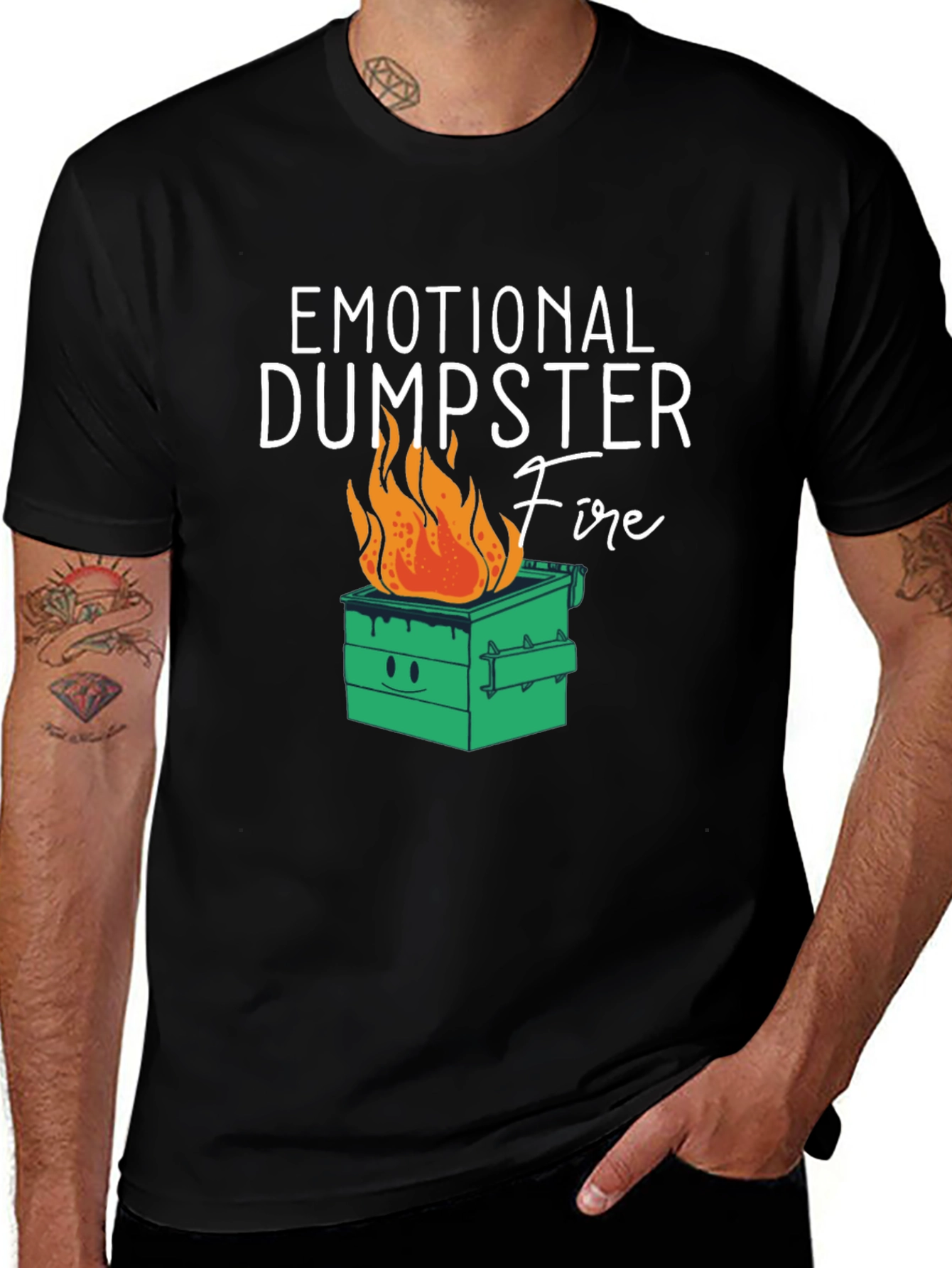 Variant 8 of Emotional Dumpster Fire Graphic Tee