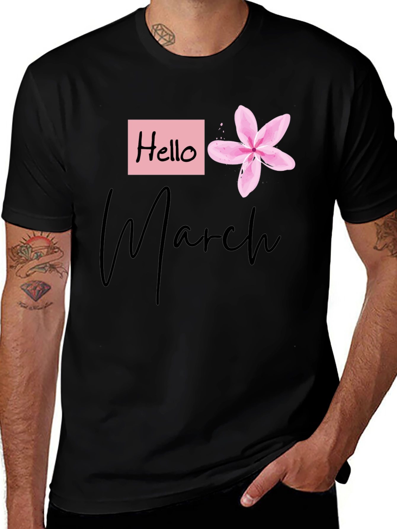 Hello March Graphic T-Shirt