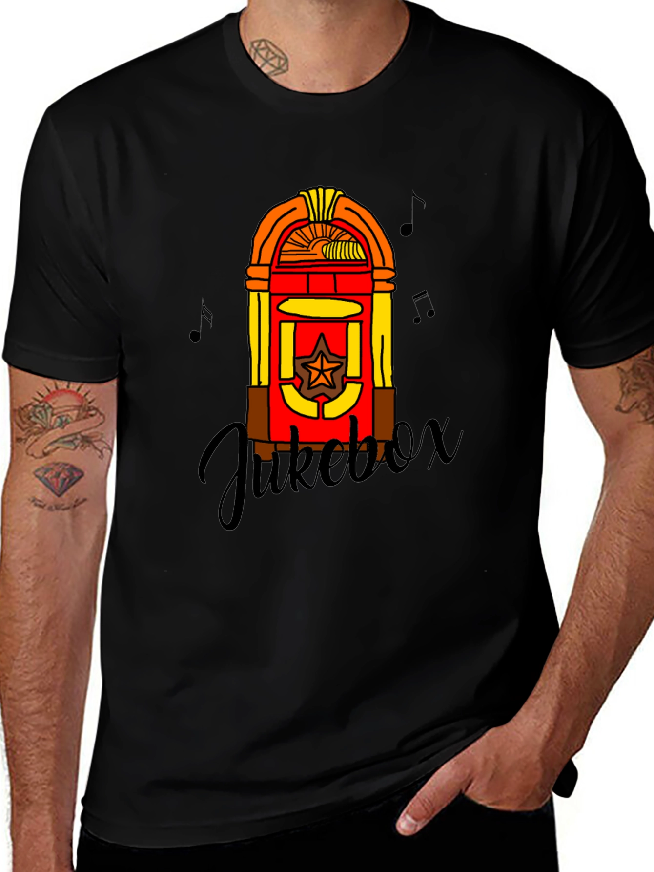 Variant 12 of Retro Jukebox Graphic T-Shirt - Vintage Music Tee