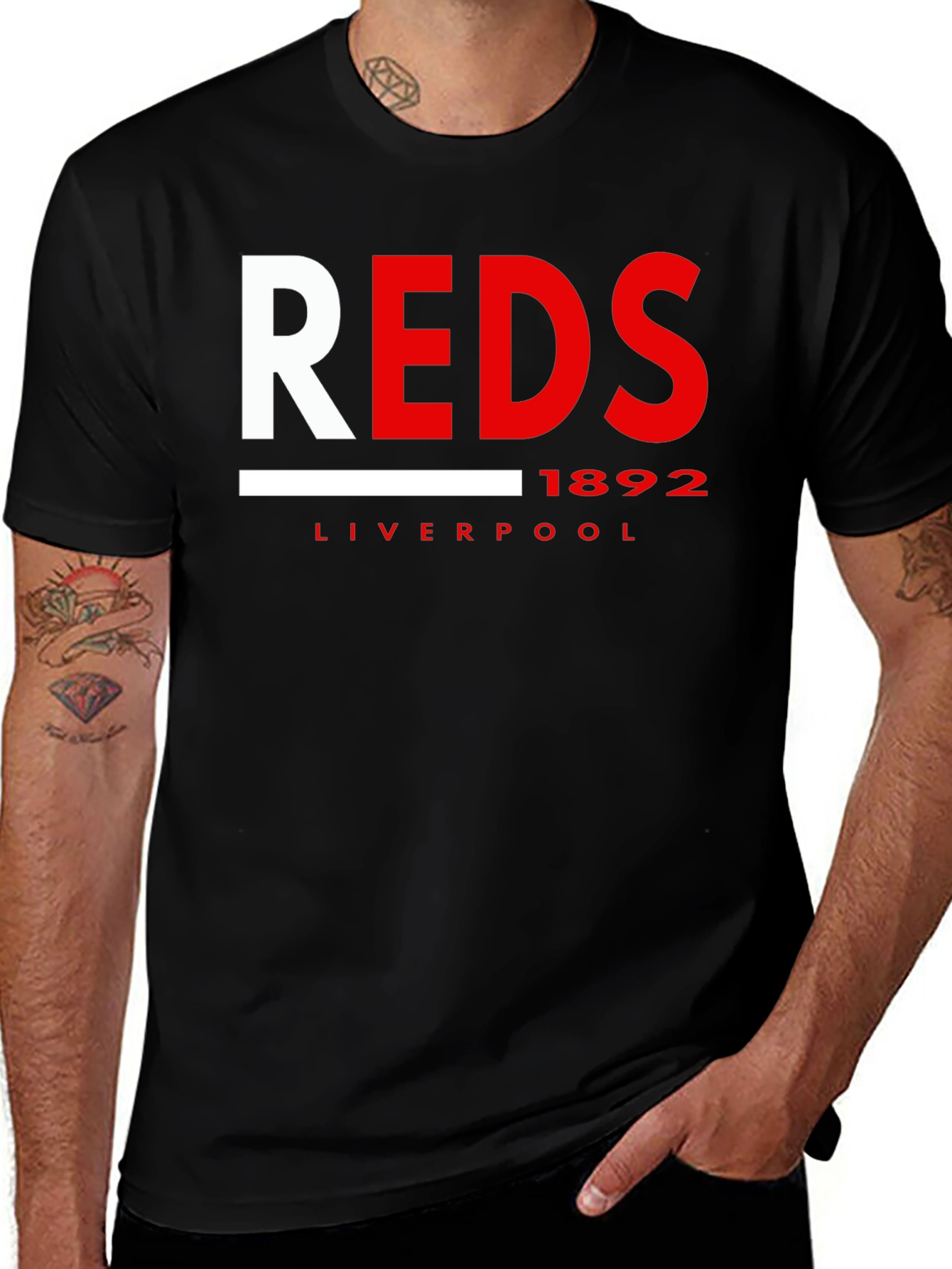 Liverpool Reds 1892 Black T-Shirt