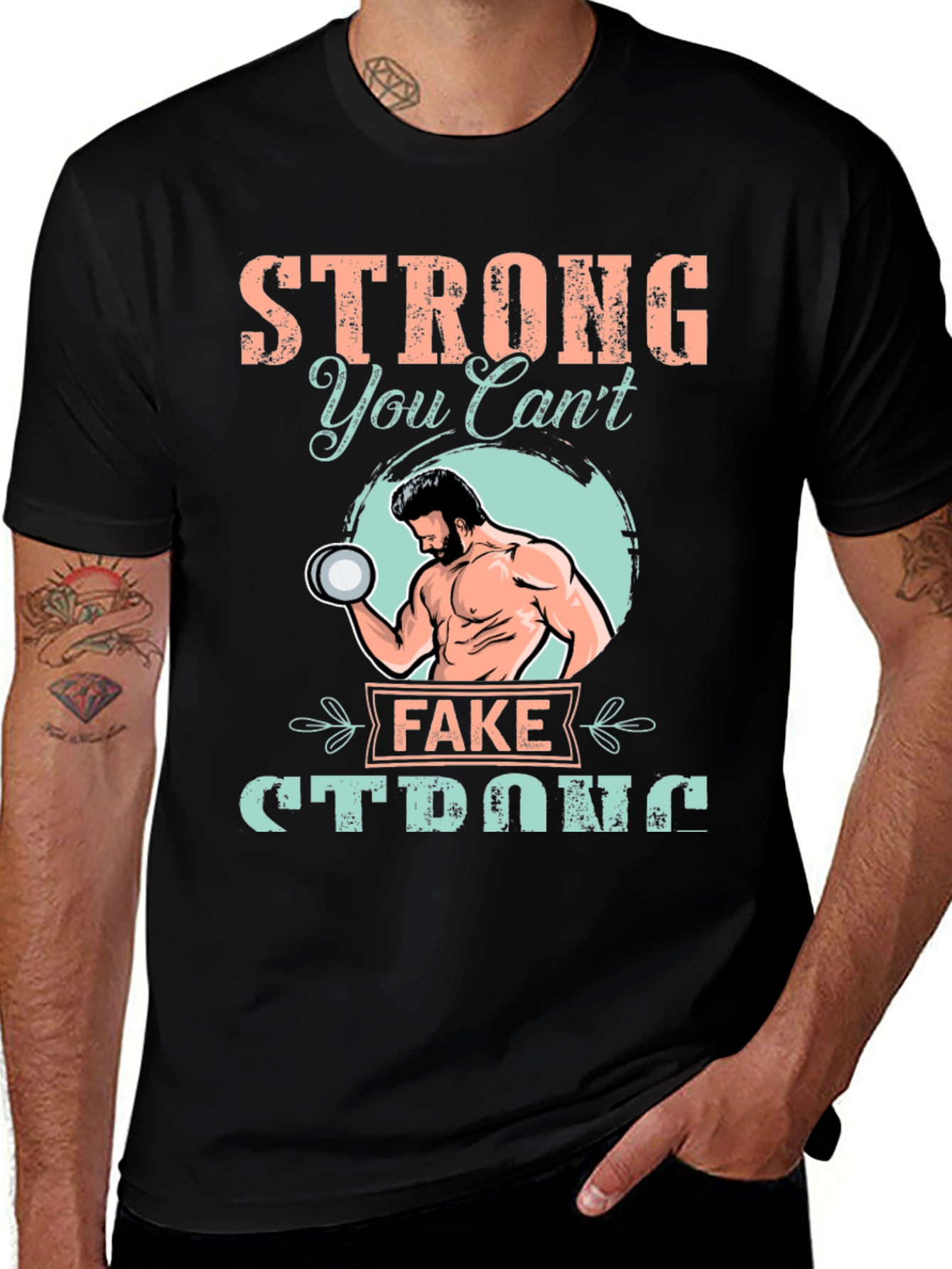 Variant 12 of Strong You Can't Fake T-Shirt