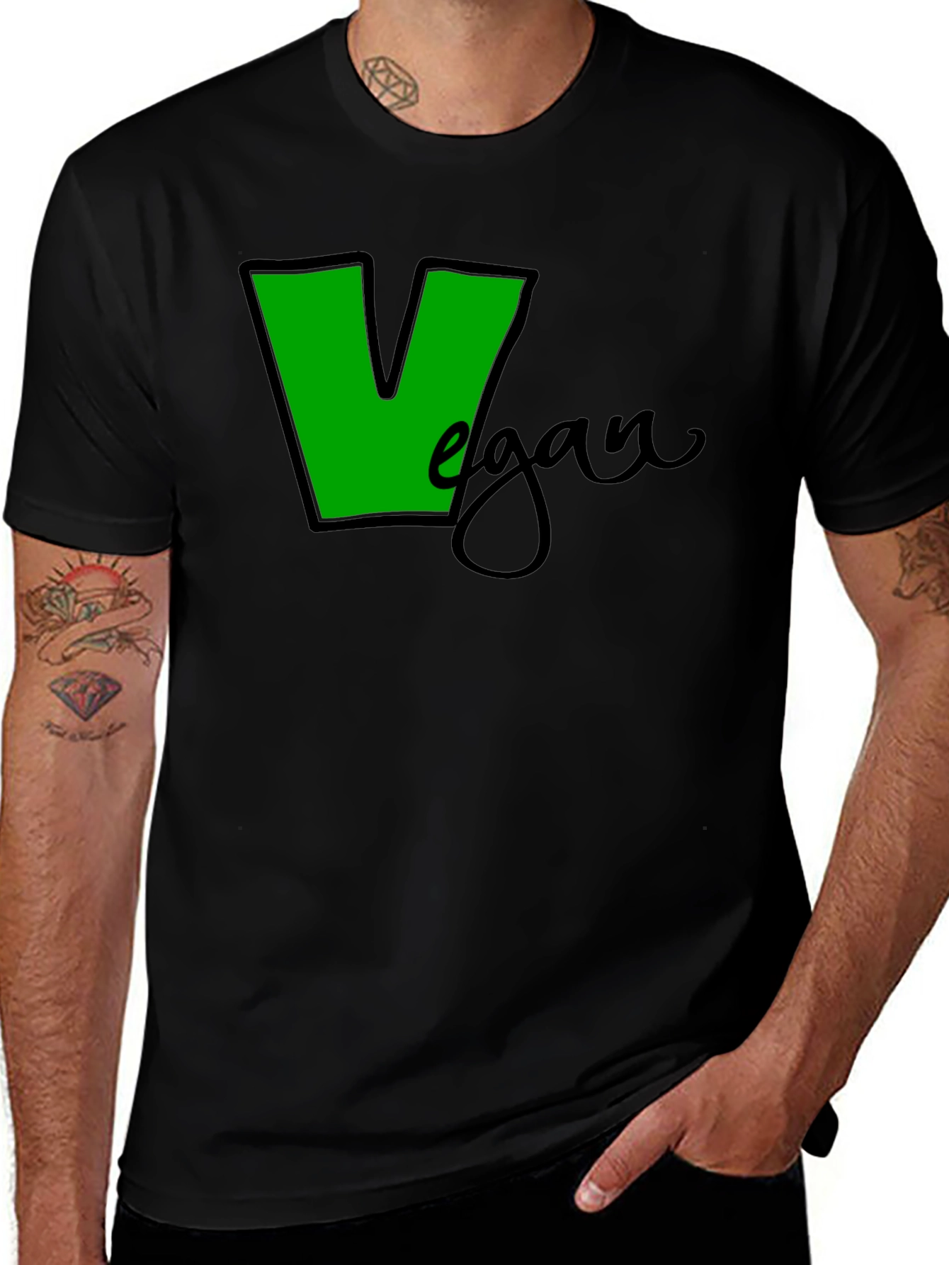 Variant 24 of Vegan Statement Graphic Tee