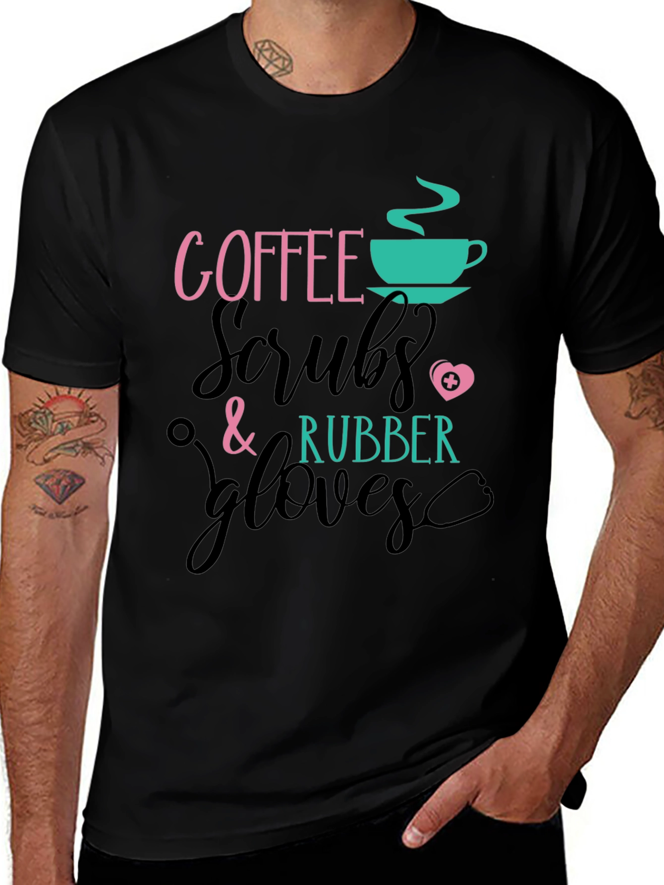 Coffee Scrubs & Rubber Gloves Graphic Tee