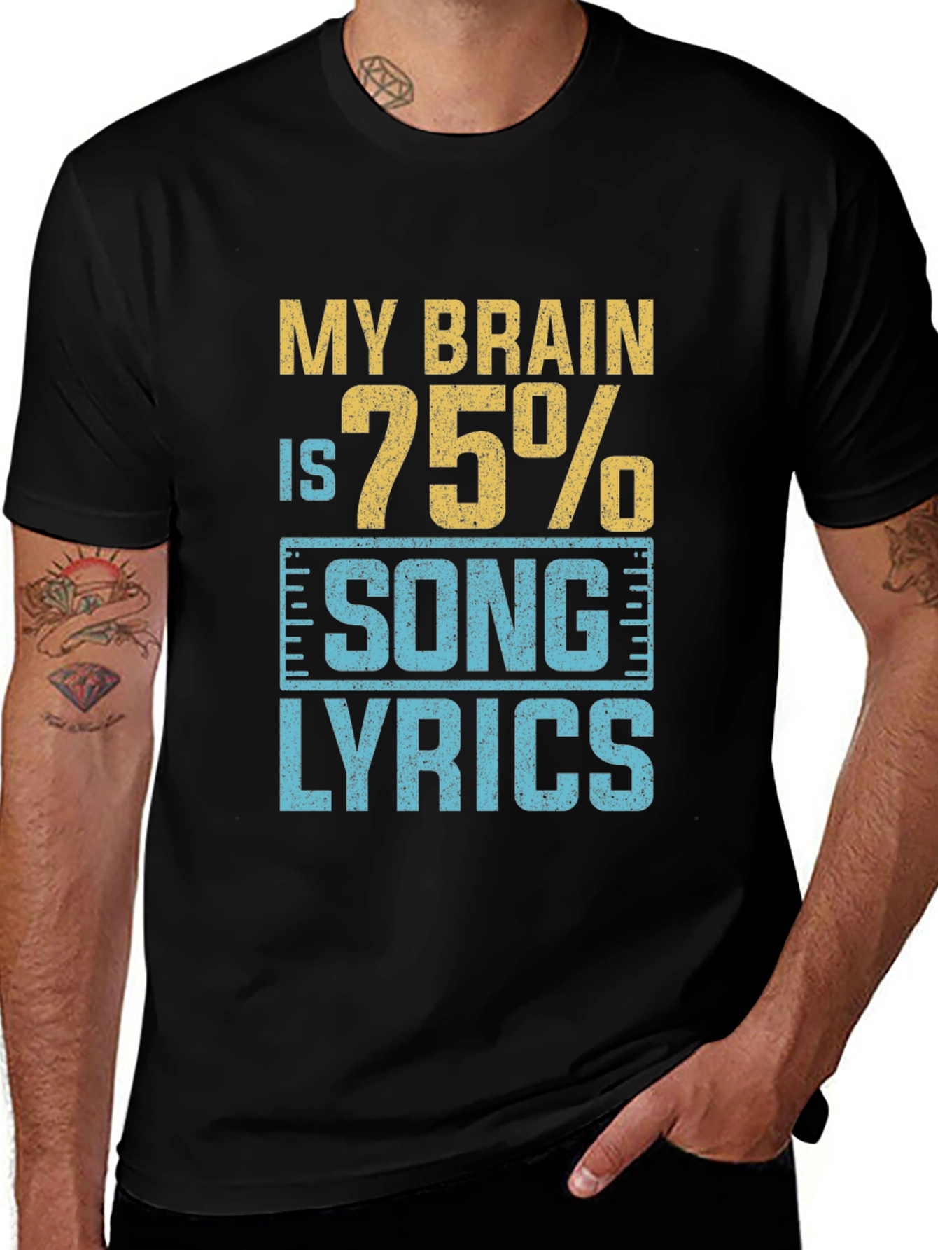 Variant 21 of My Brain is 75% Song Lyrics Graphic Tee
