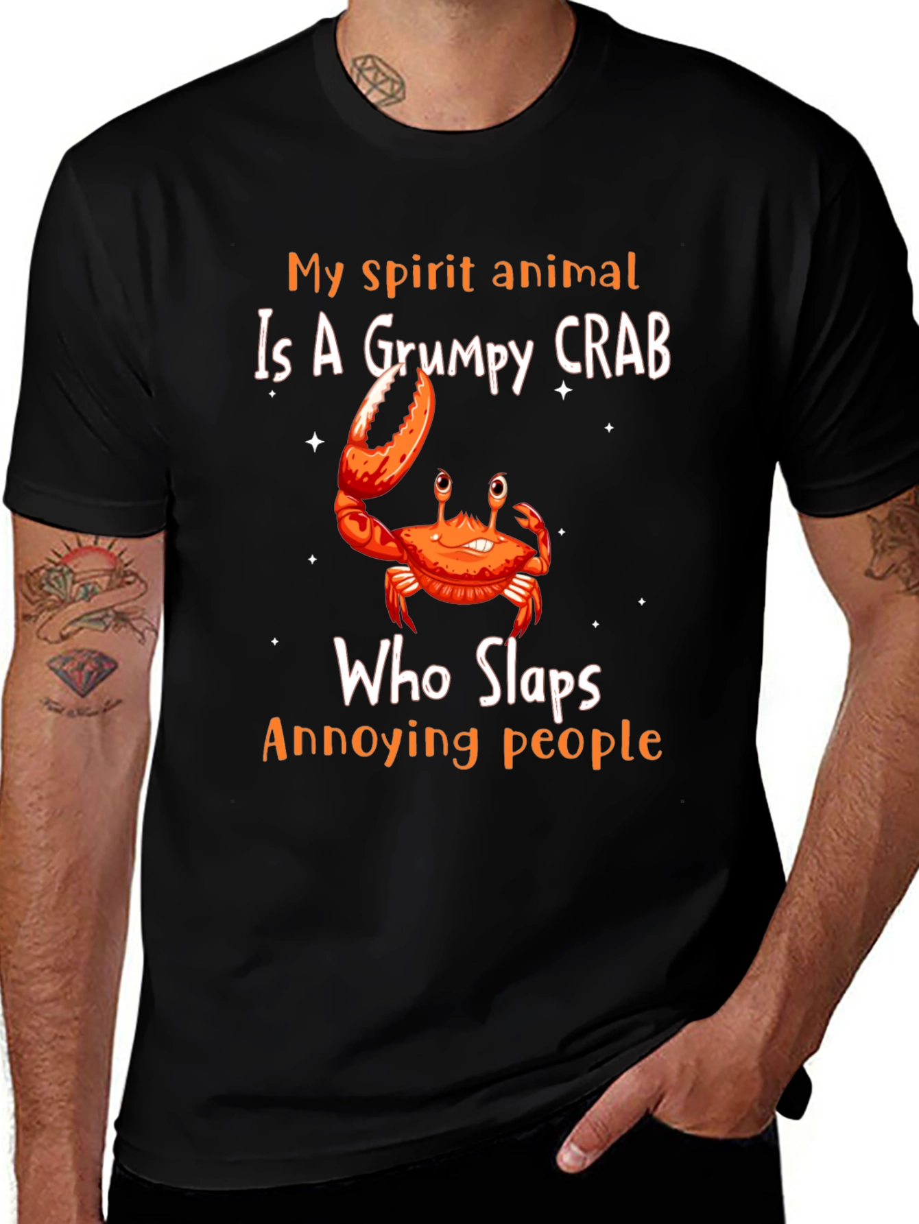 Variant 3 of Grumpy Crab T-Shirt - Slaps Annoying People
