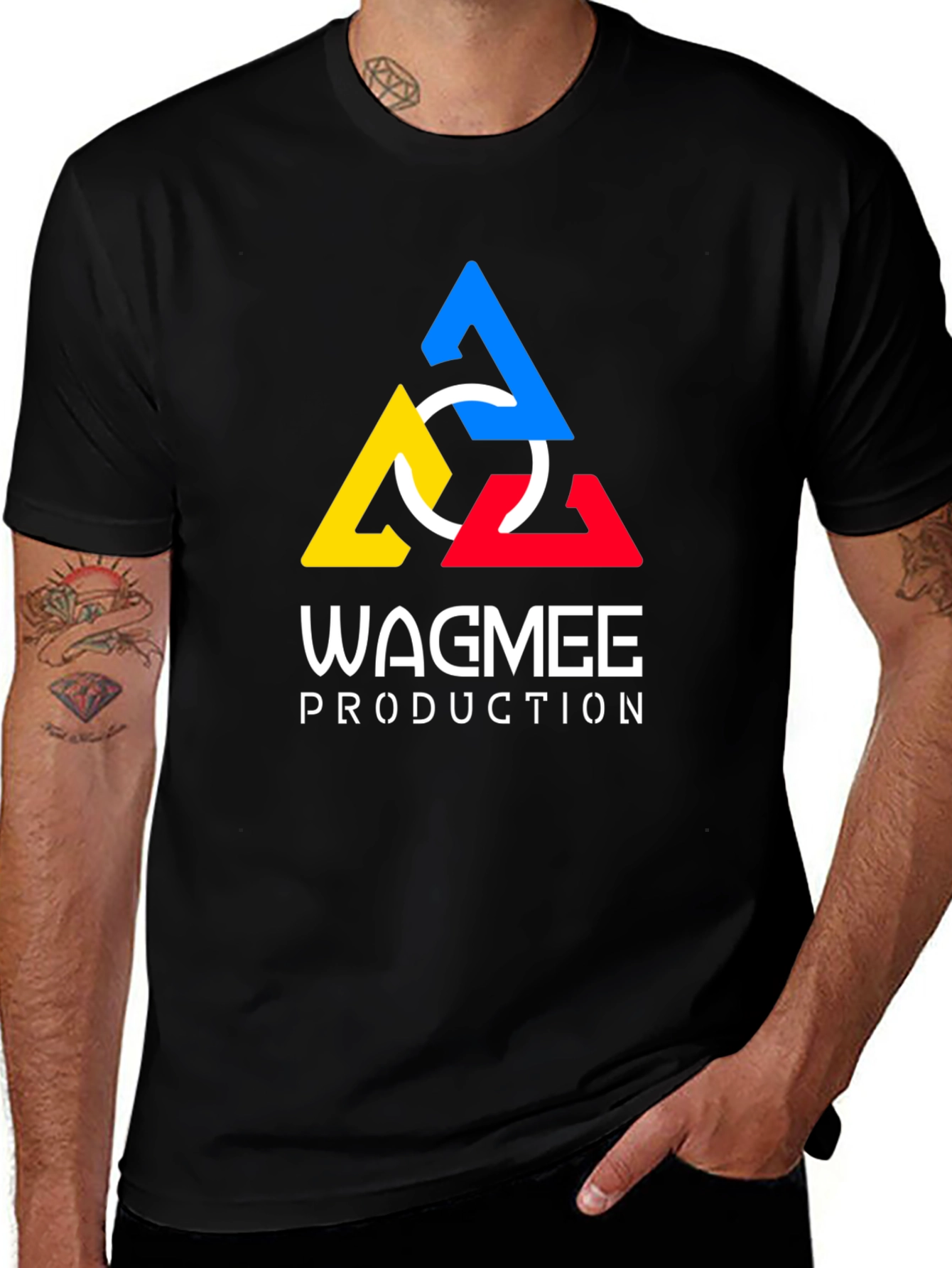 Variant 7 of WAGMEE Production Black Graphic Tee