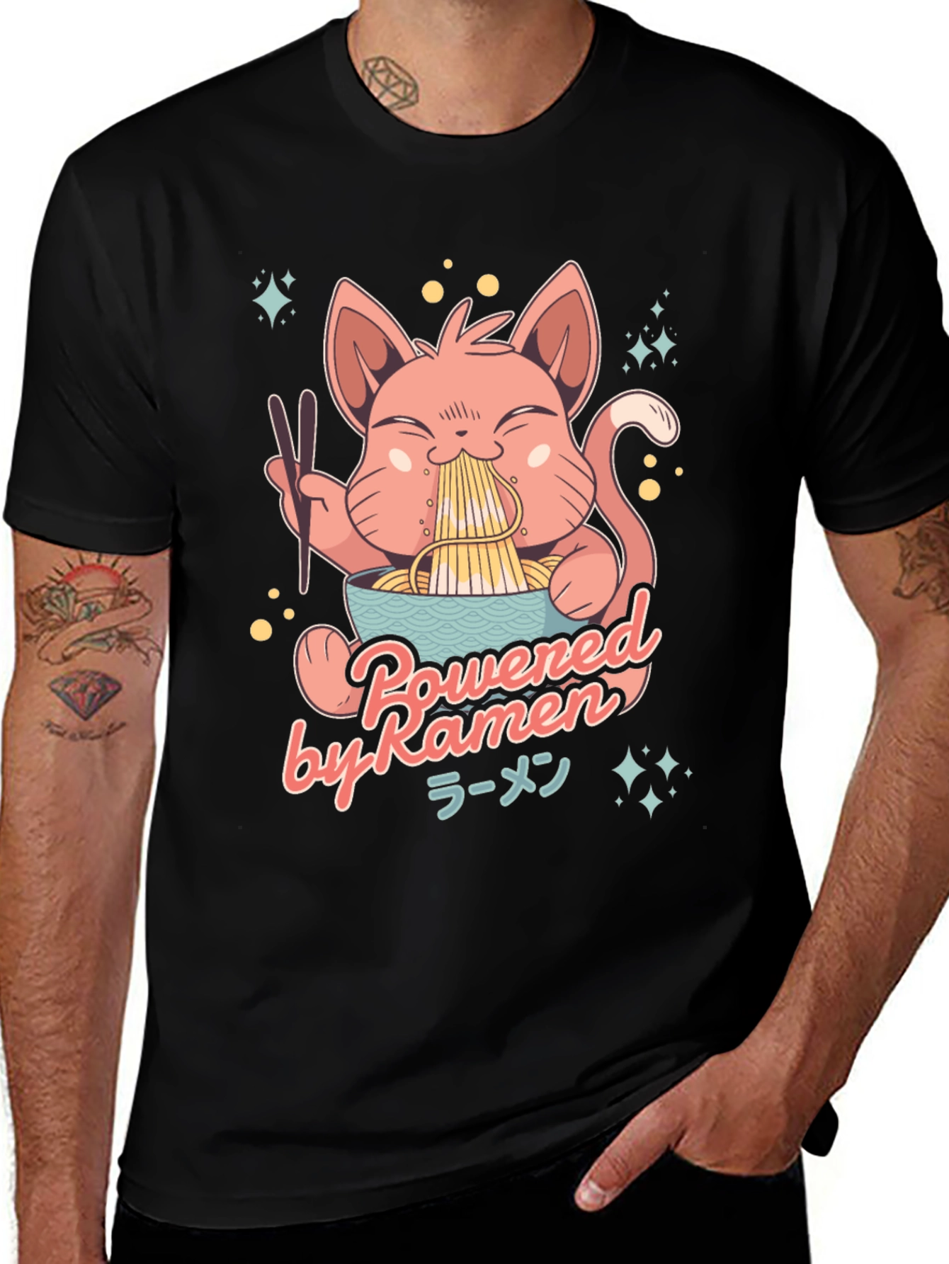 Ramen Cat Graphic T-Shirt