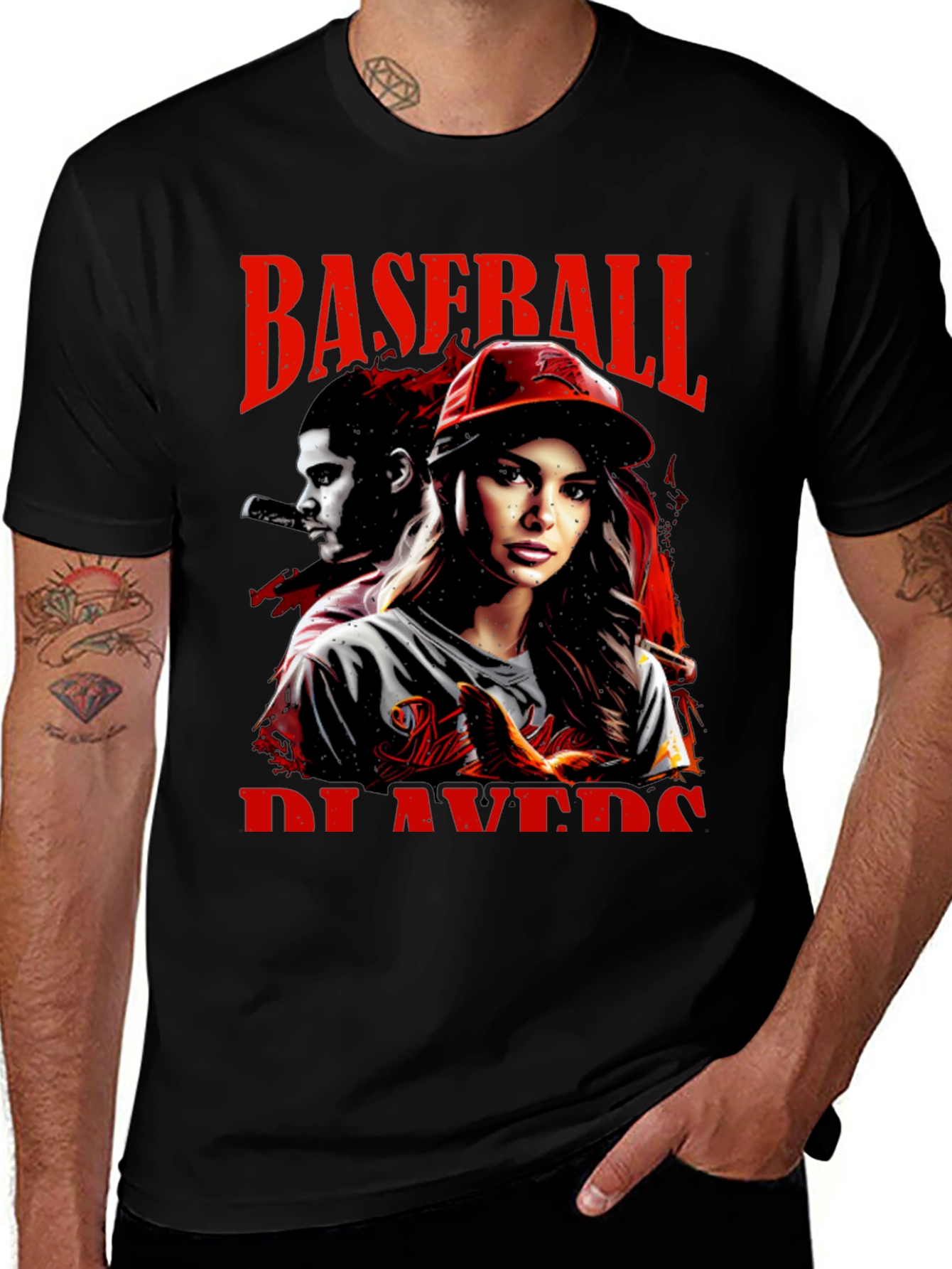 Variant 14 of Baseball Players Graphic T-Shirt