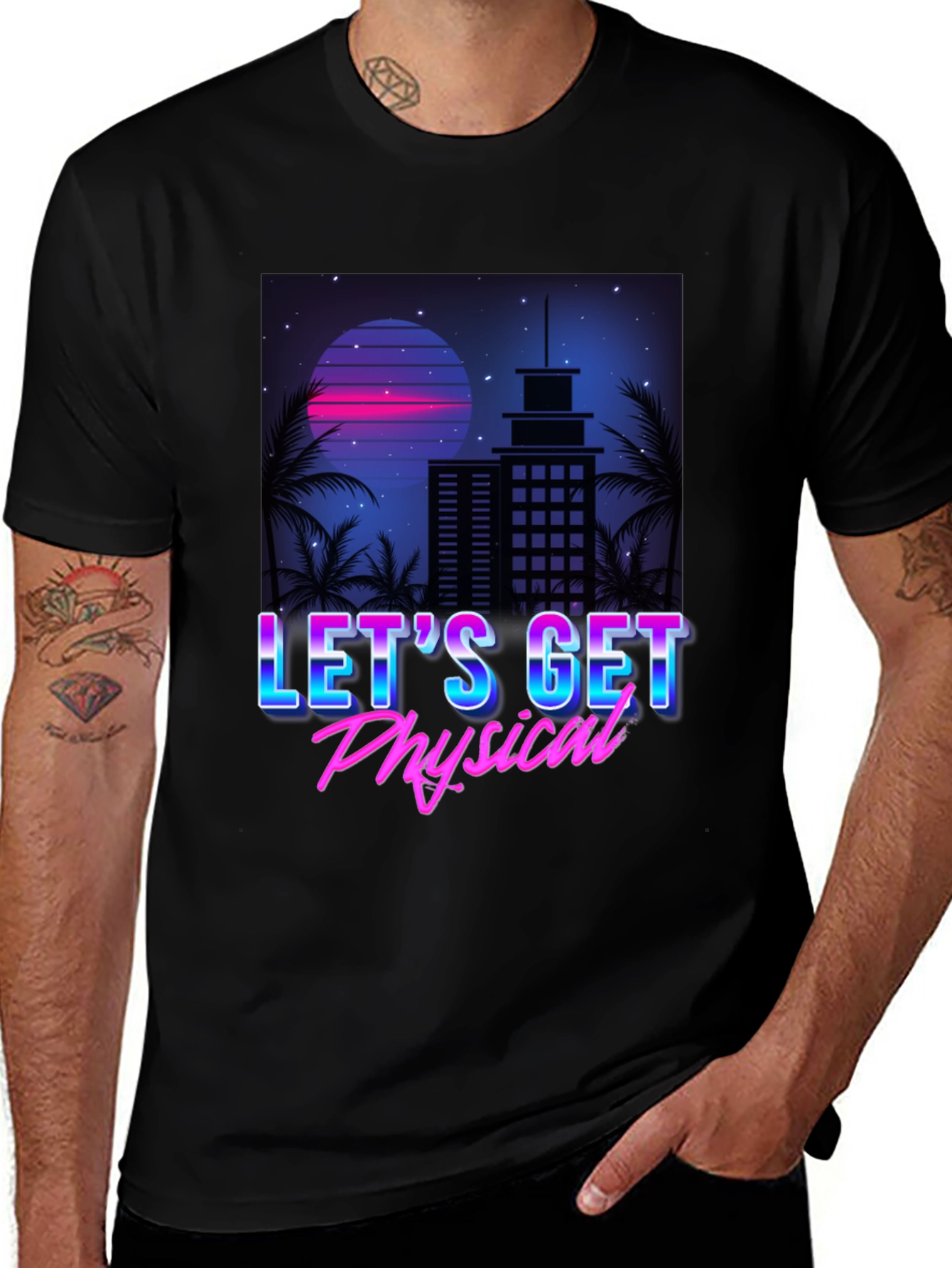 Variant 20 of Retro "Let's Get Physical" Graphic T-Shirt
