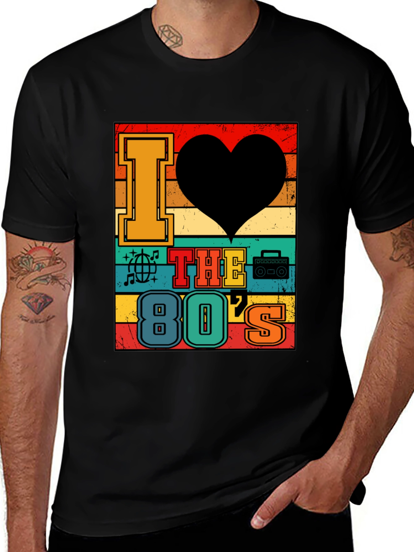 Variant 11 of I Love the 80s Retro T-Shirt