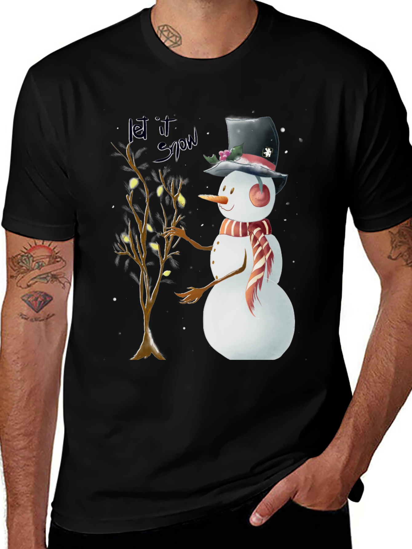 Variant 17 of Festive Snowman Graphic Tee