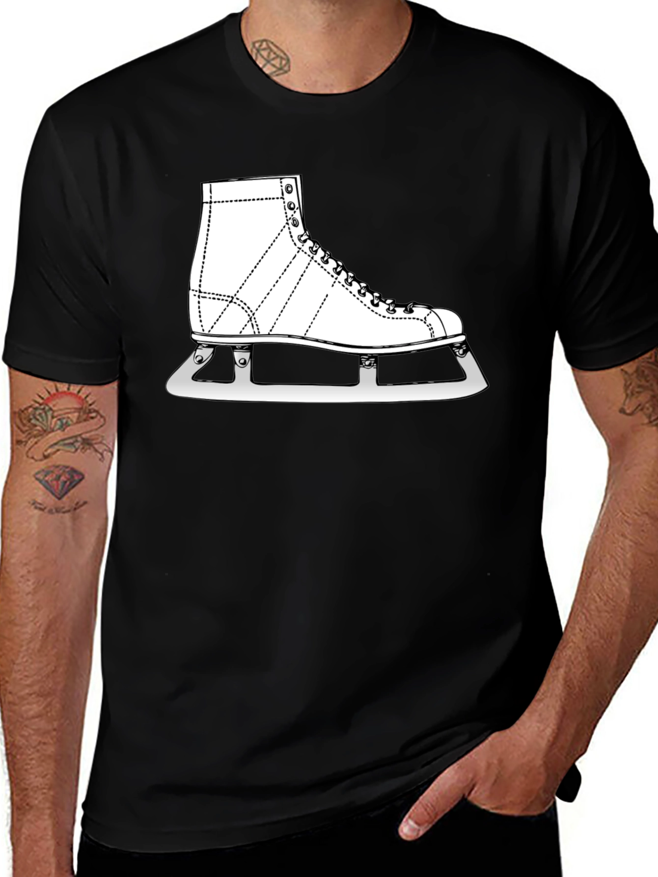 Variant 22 of Skate Graphic Tee - Ice Skating Design