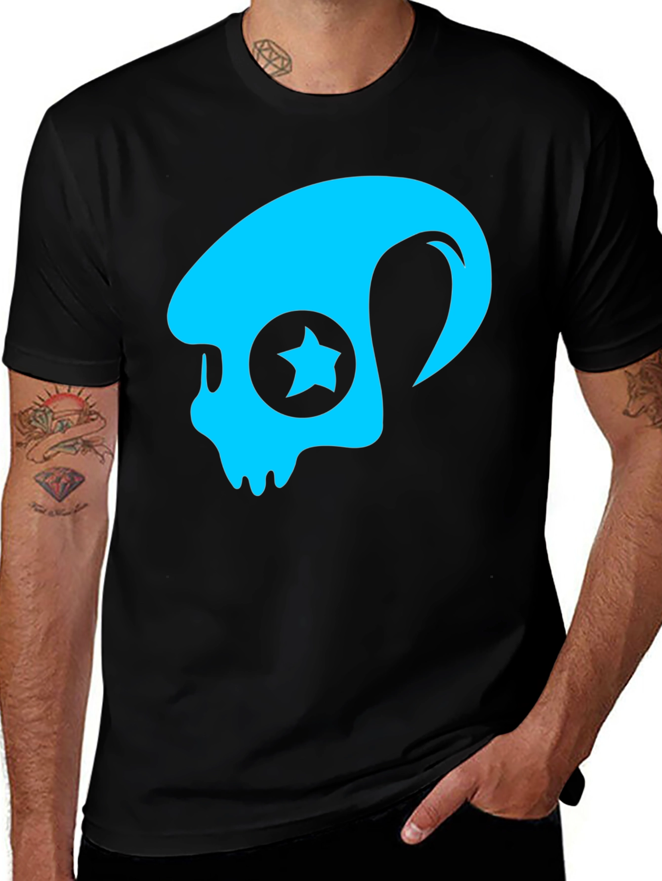 Variant 20 of Skull Star Graphic T-Shirt - Cool Casual Tee