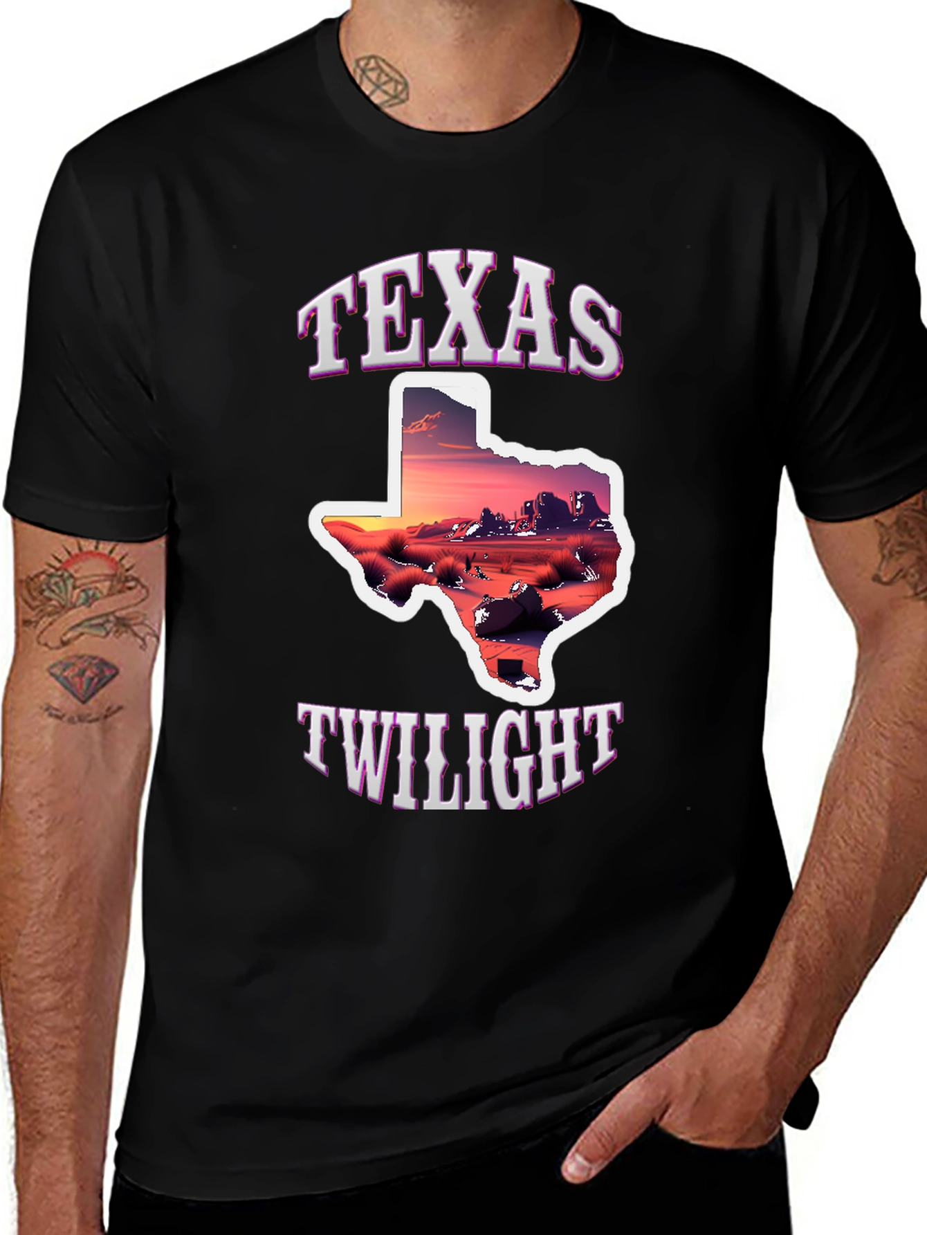 Texas Twilight Graphic Tee - Desert Sunset Shirt