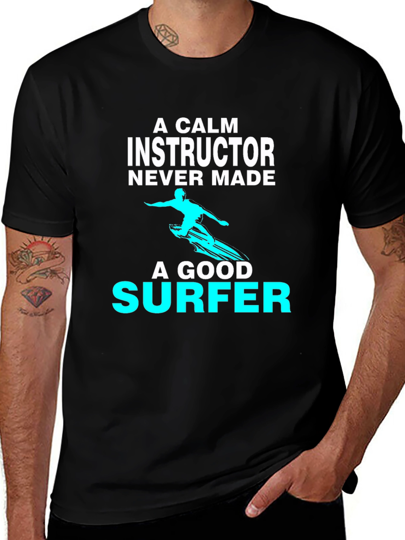Variant 29 of Calm Instructor Surfer Graphic T-Shirt