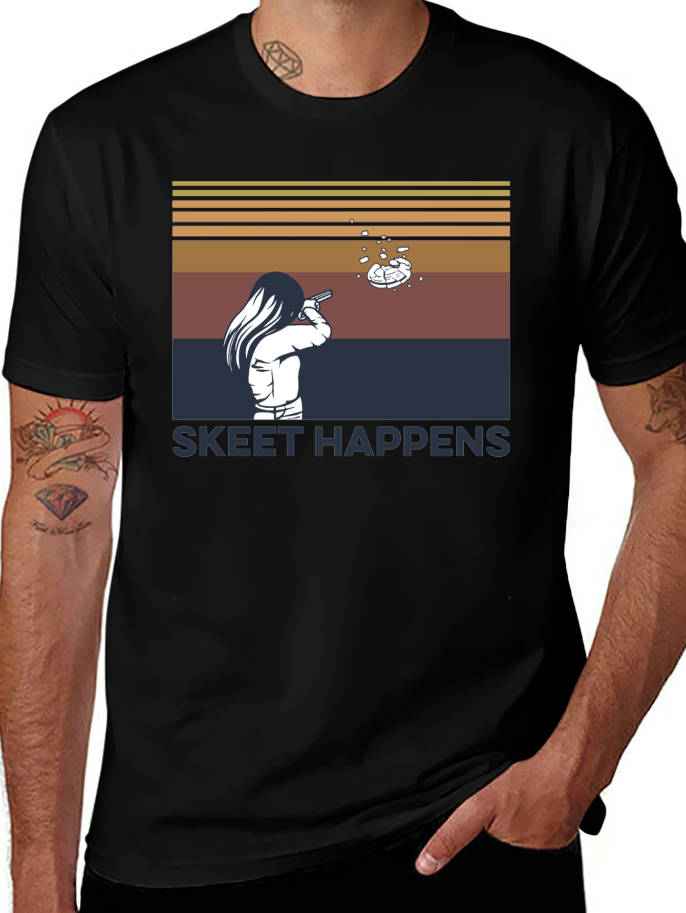 Variant 5 of Skeet Happens T-Shirt - Clay Target Shooting Tee