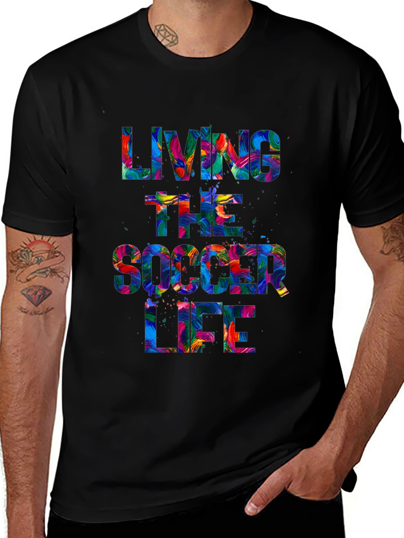 Variant 5 of Living the Soccer Life Graphic Tee