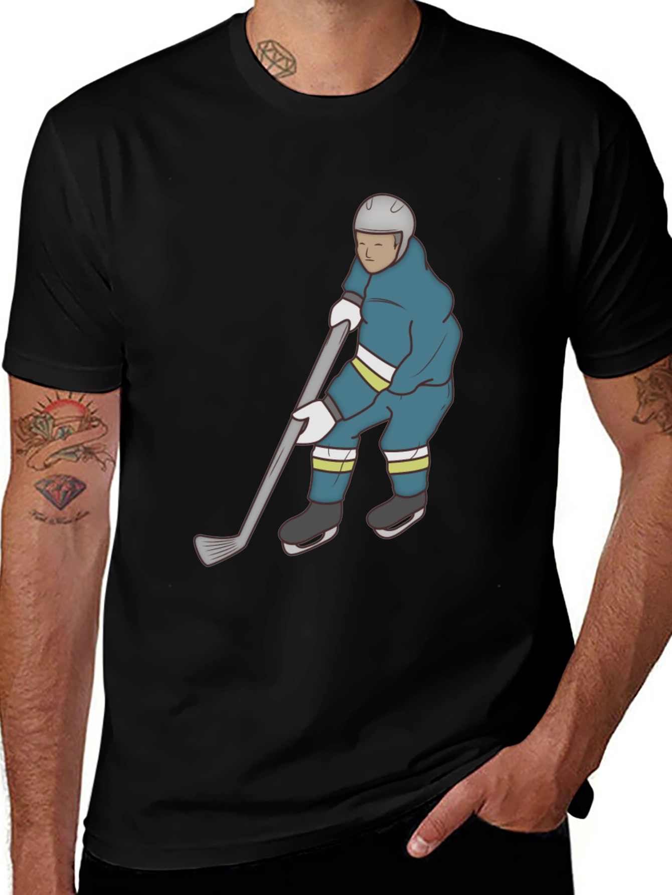 Variant 11 of Hockey Player Graphic T-Shirt